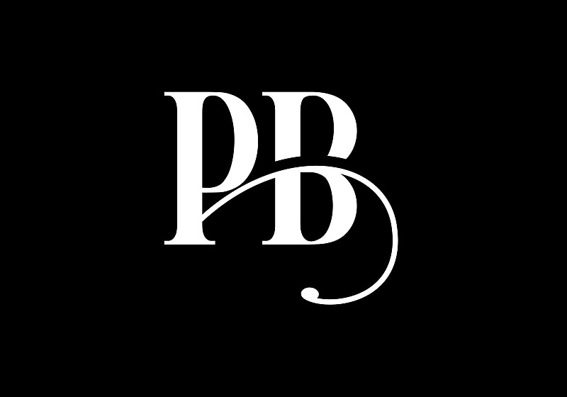 p b initial letter logo design graphic alphabet