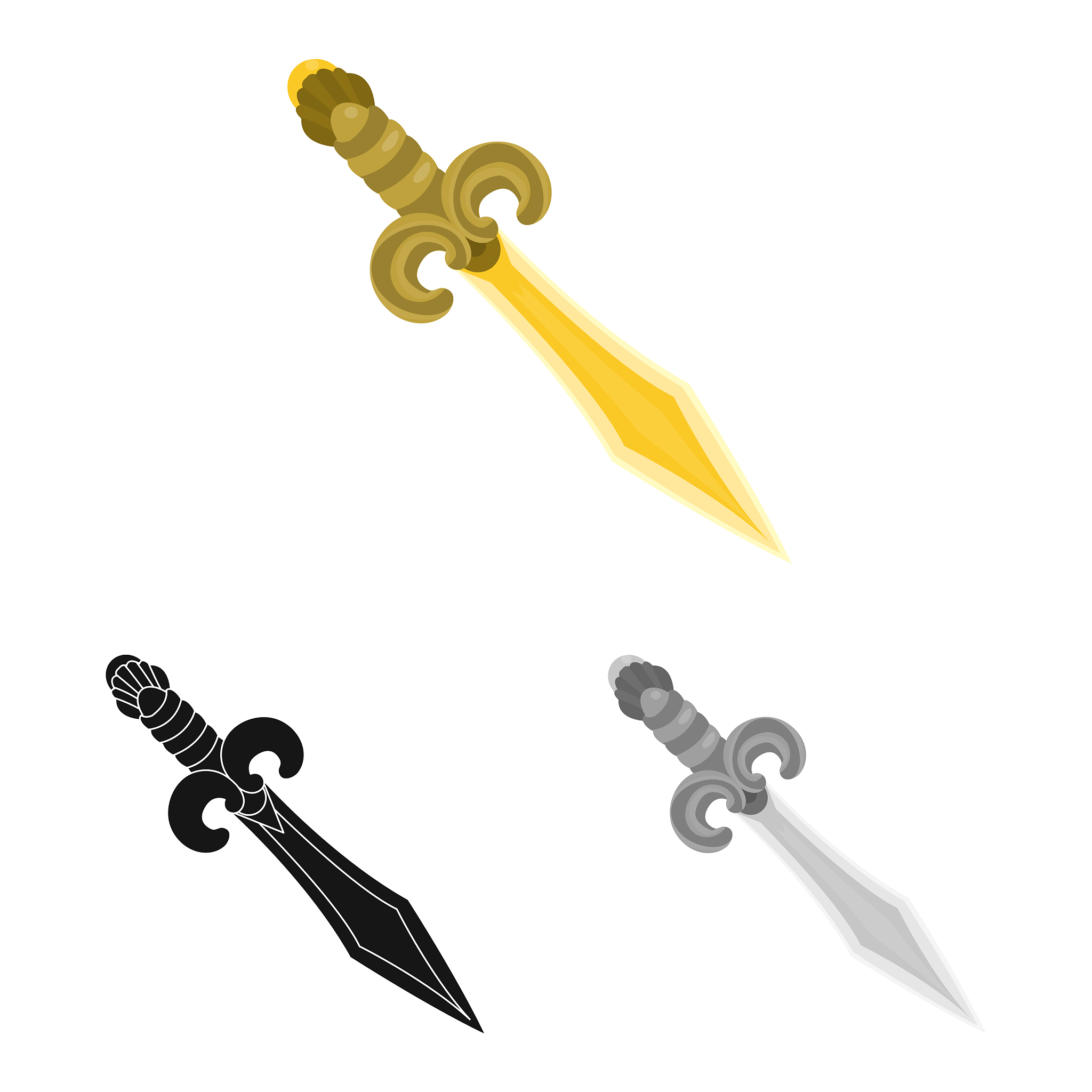 game and armor icon set of