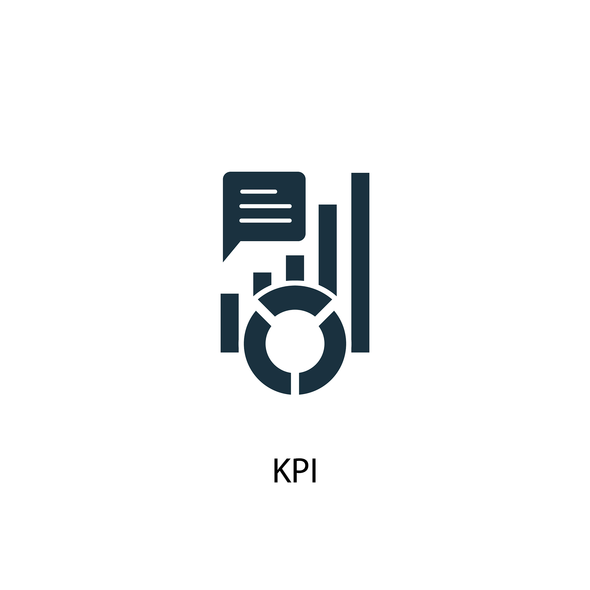 kpi icon simple element kpi concept