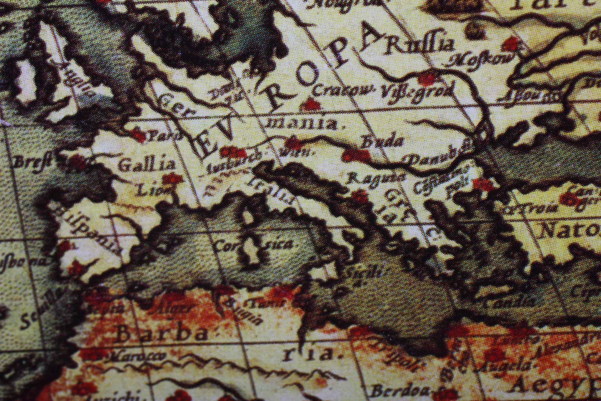 antique europe map