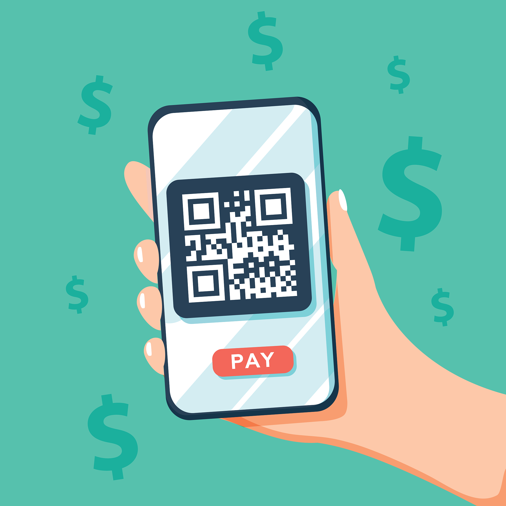 people scan qr code vector illustration concept, people use smar