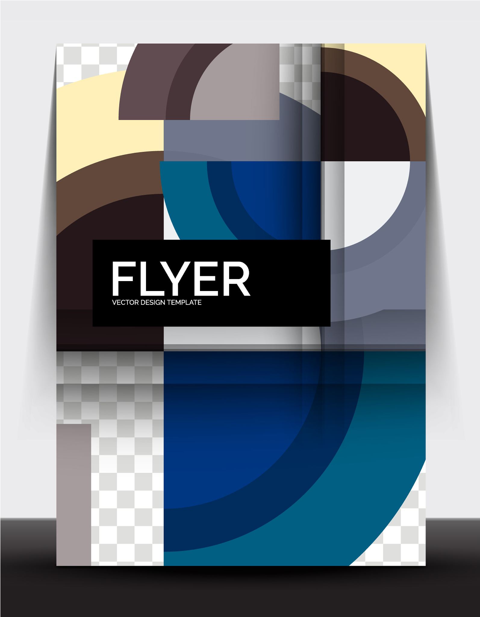 circle design a4 flyer print template annual
