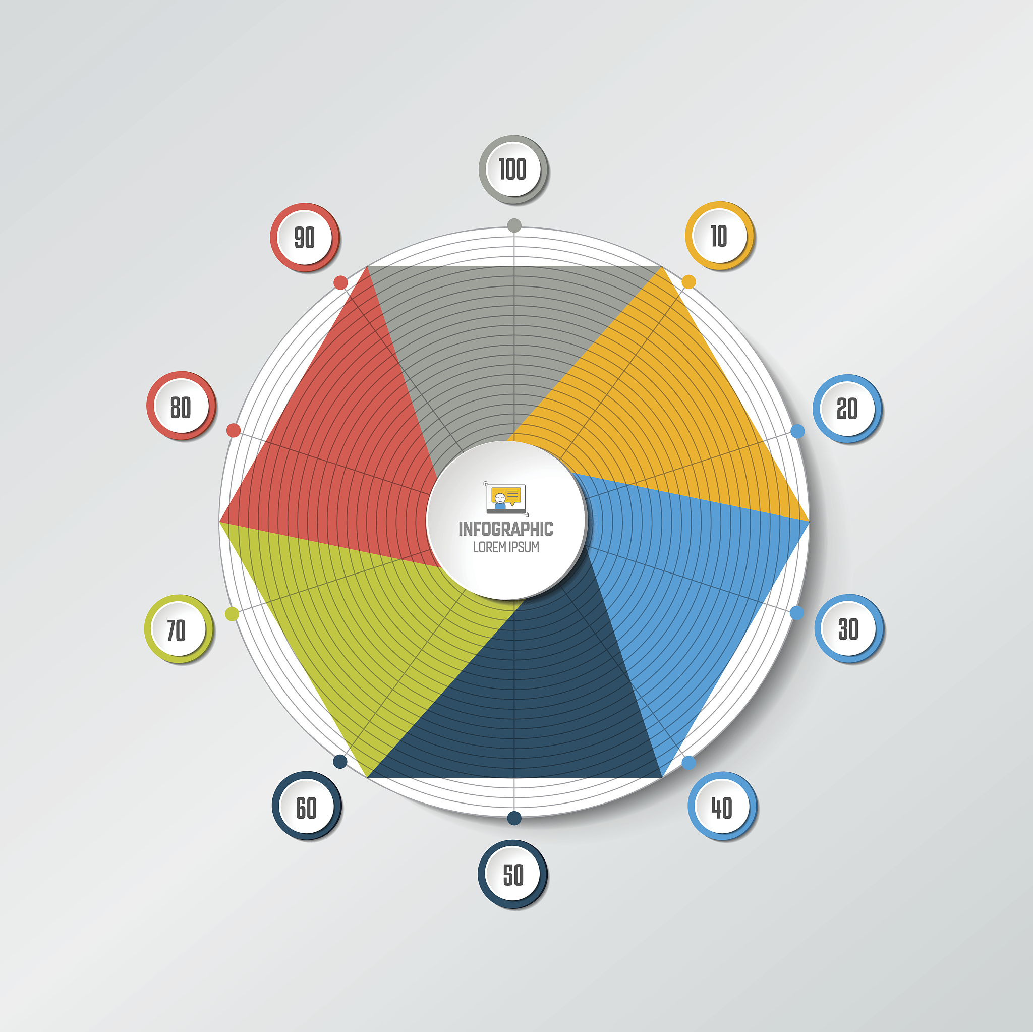 Matlab代码实现：绘制雷达探测范围扇形图及端点坐标计算