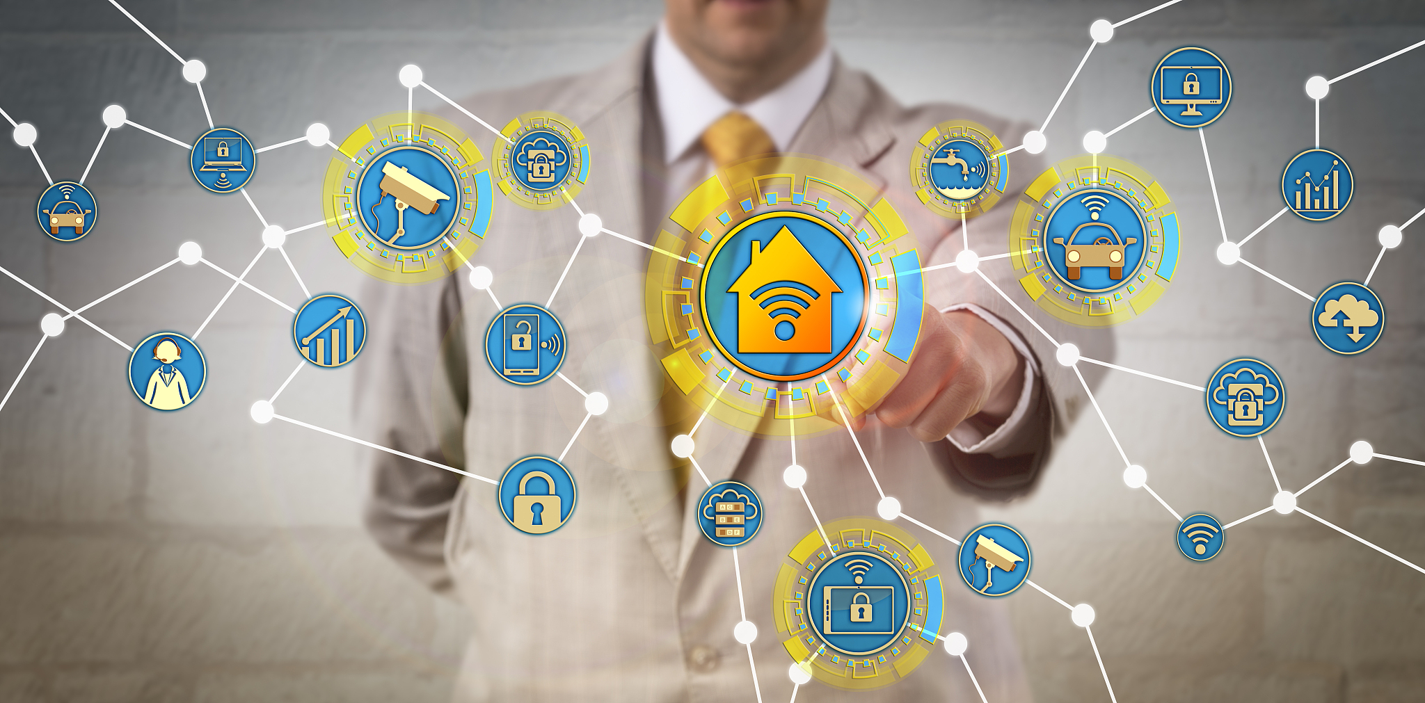 concept for iot, smart home and cloud computing