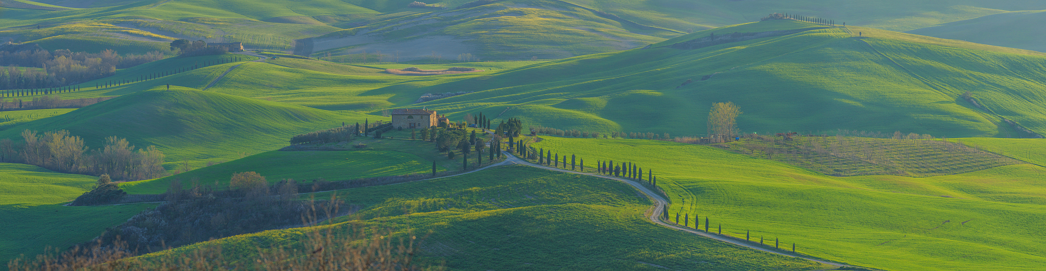 rolling hills of tuscany, italy
