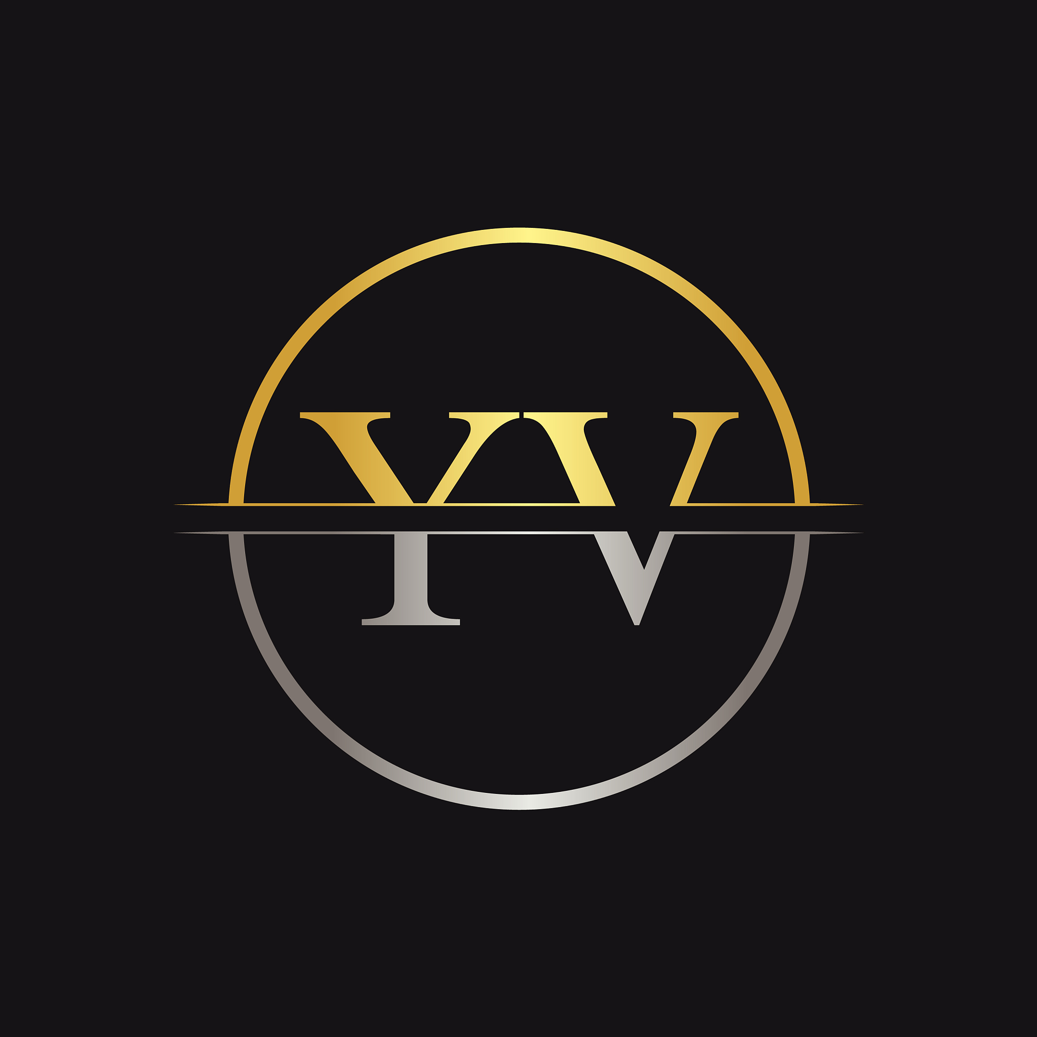 initial yv logo design template creative letter