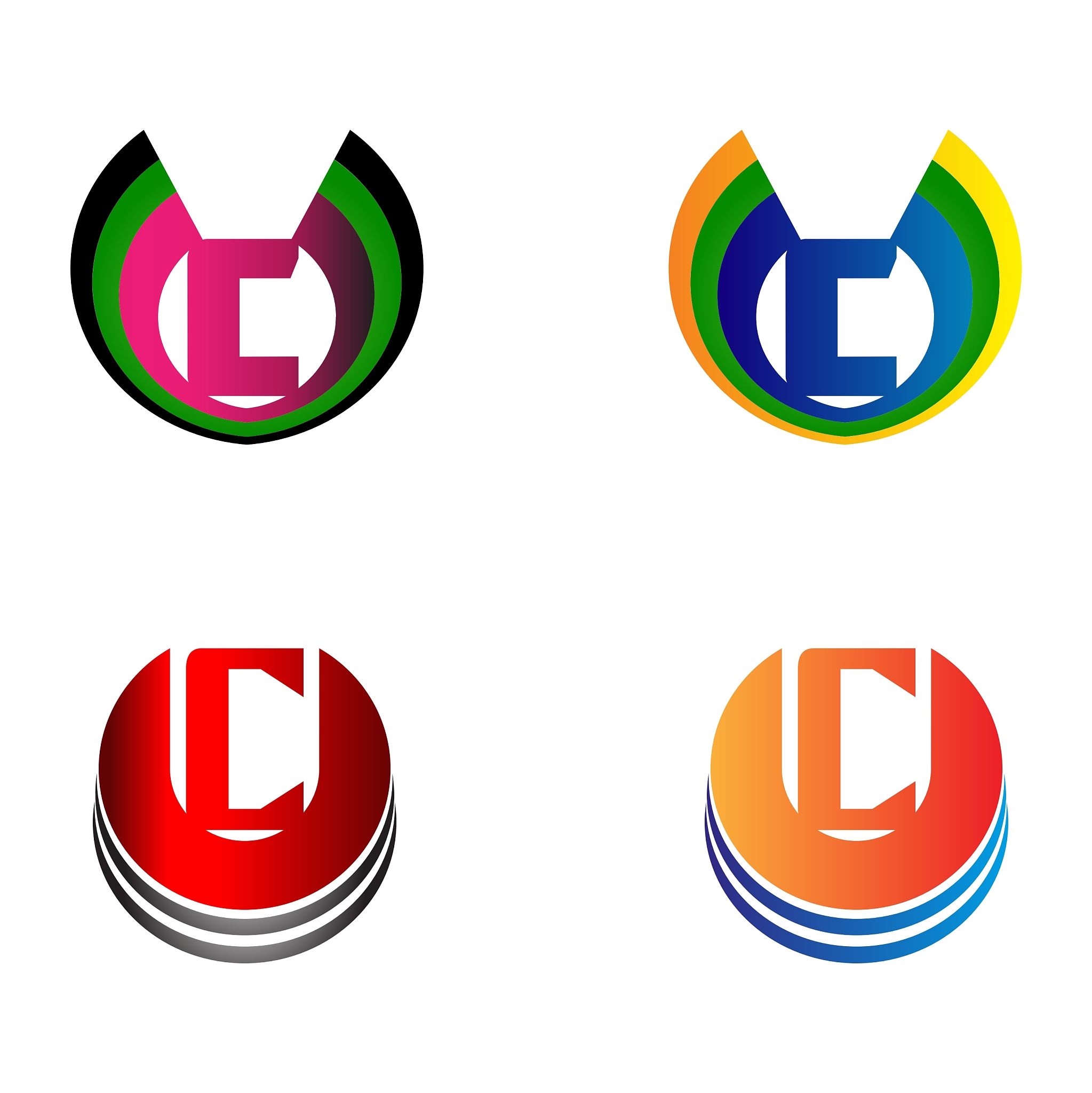 letter c logo set