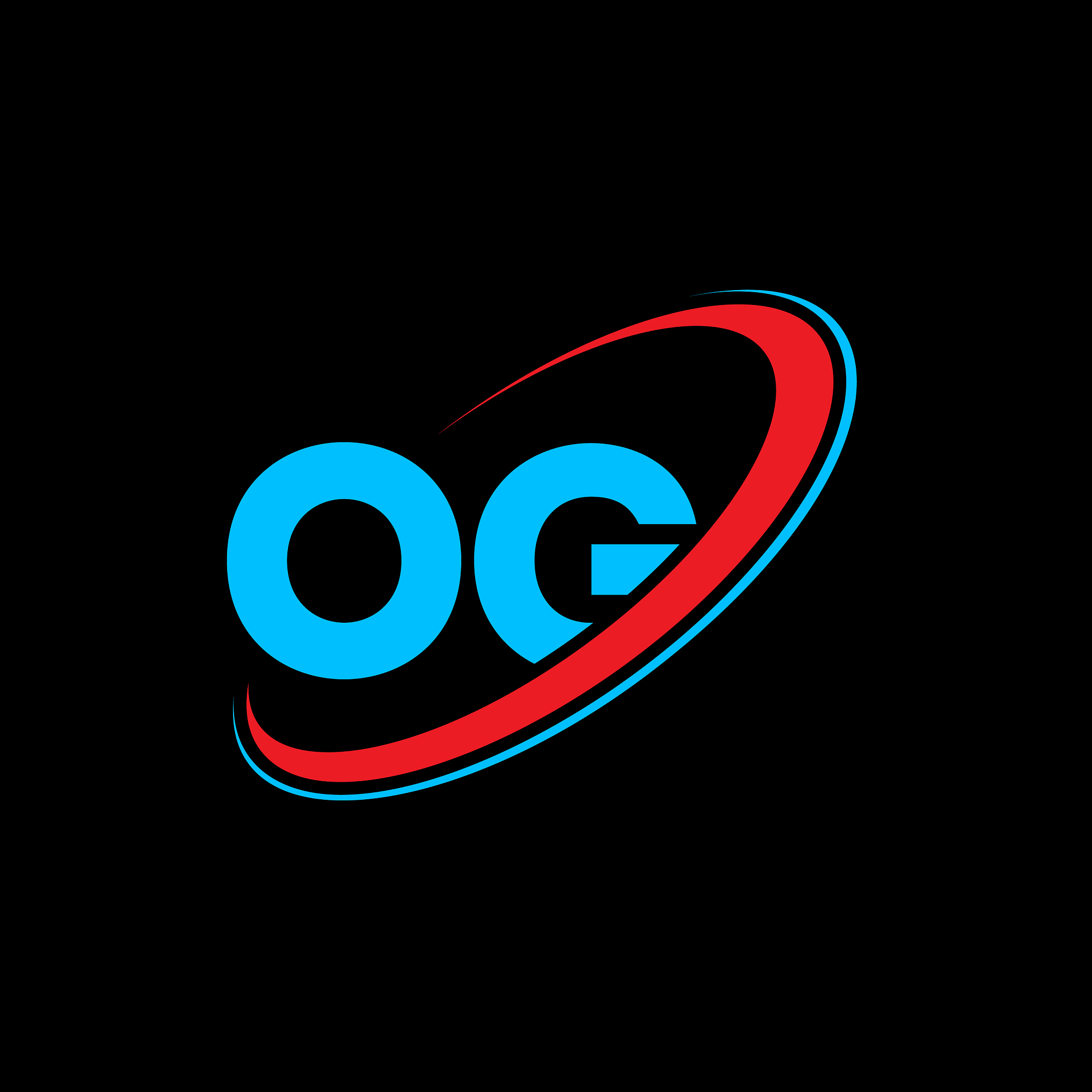 og o g letter logo design initial letter og