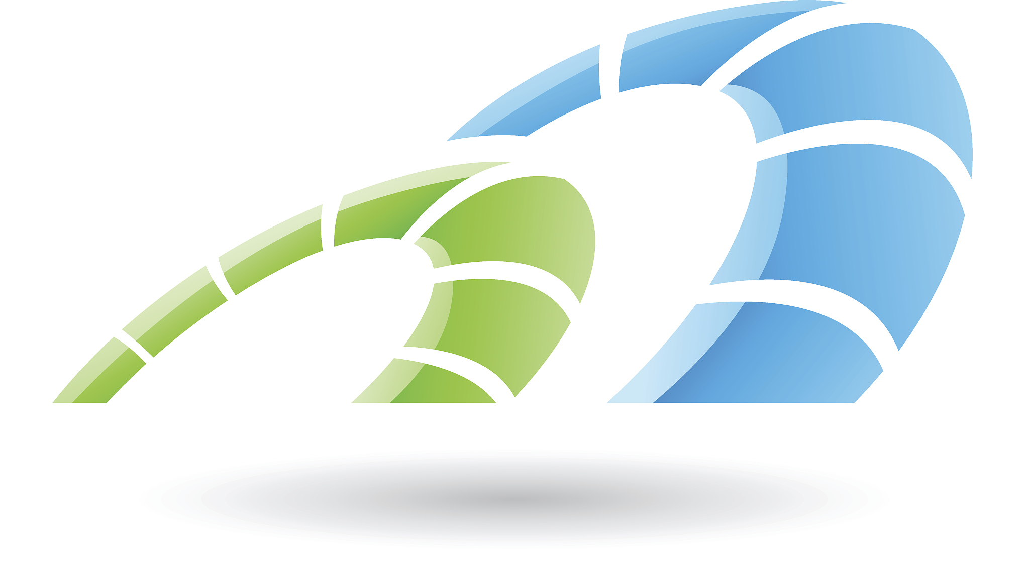 green and blue abstract icon