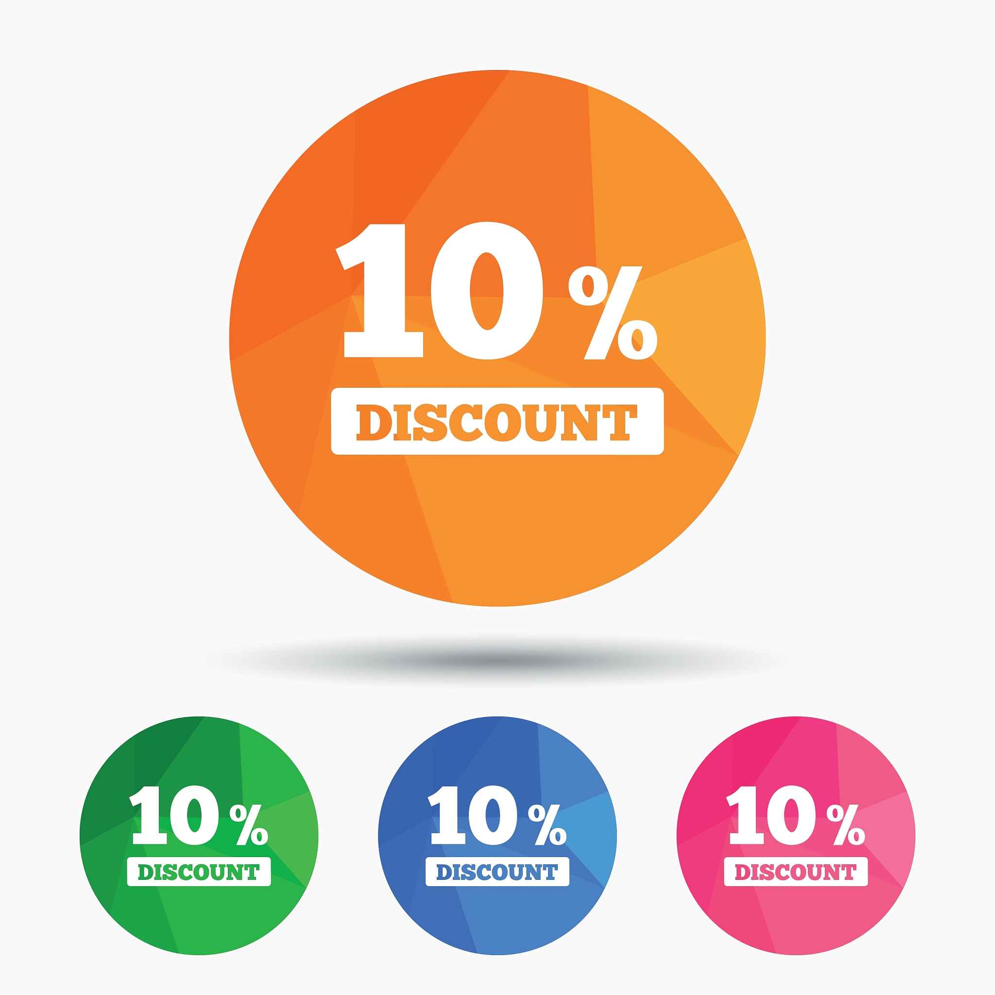 10 percent discount sign icon sale symbol