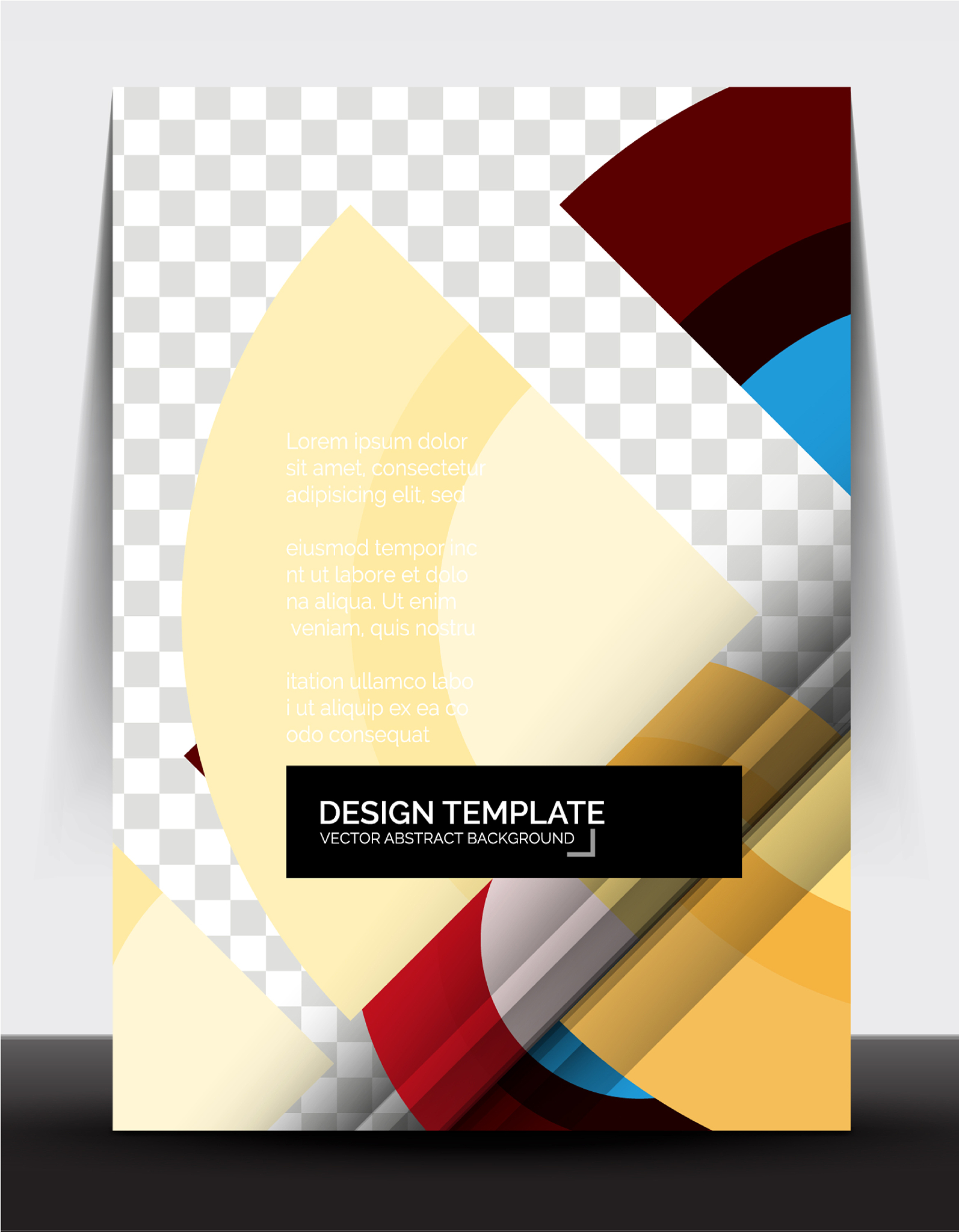 circle design a4 flyer print template annual