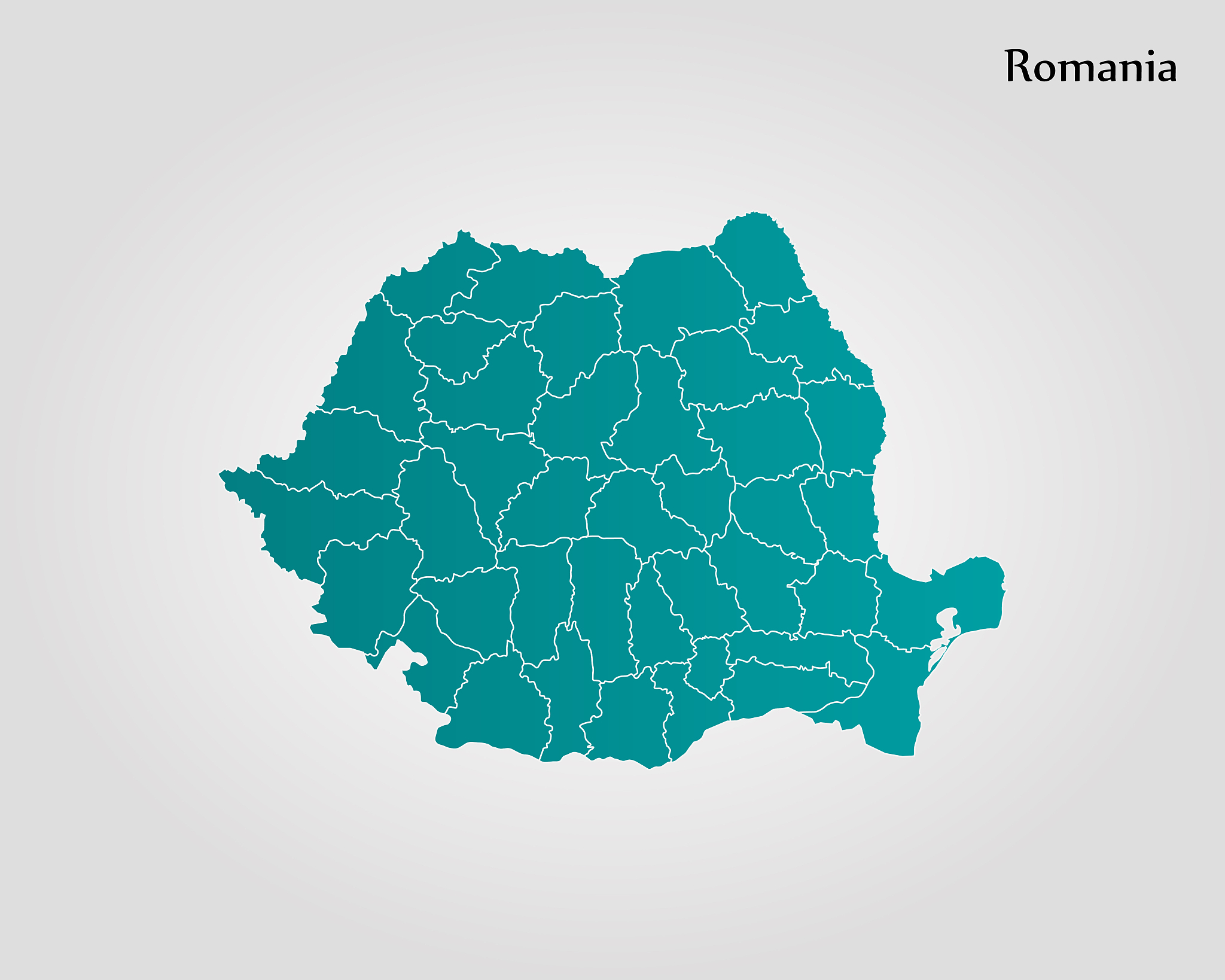 map of romania