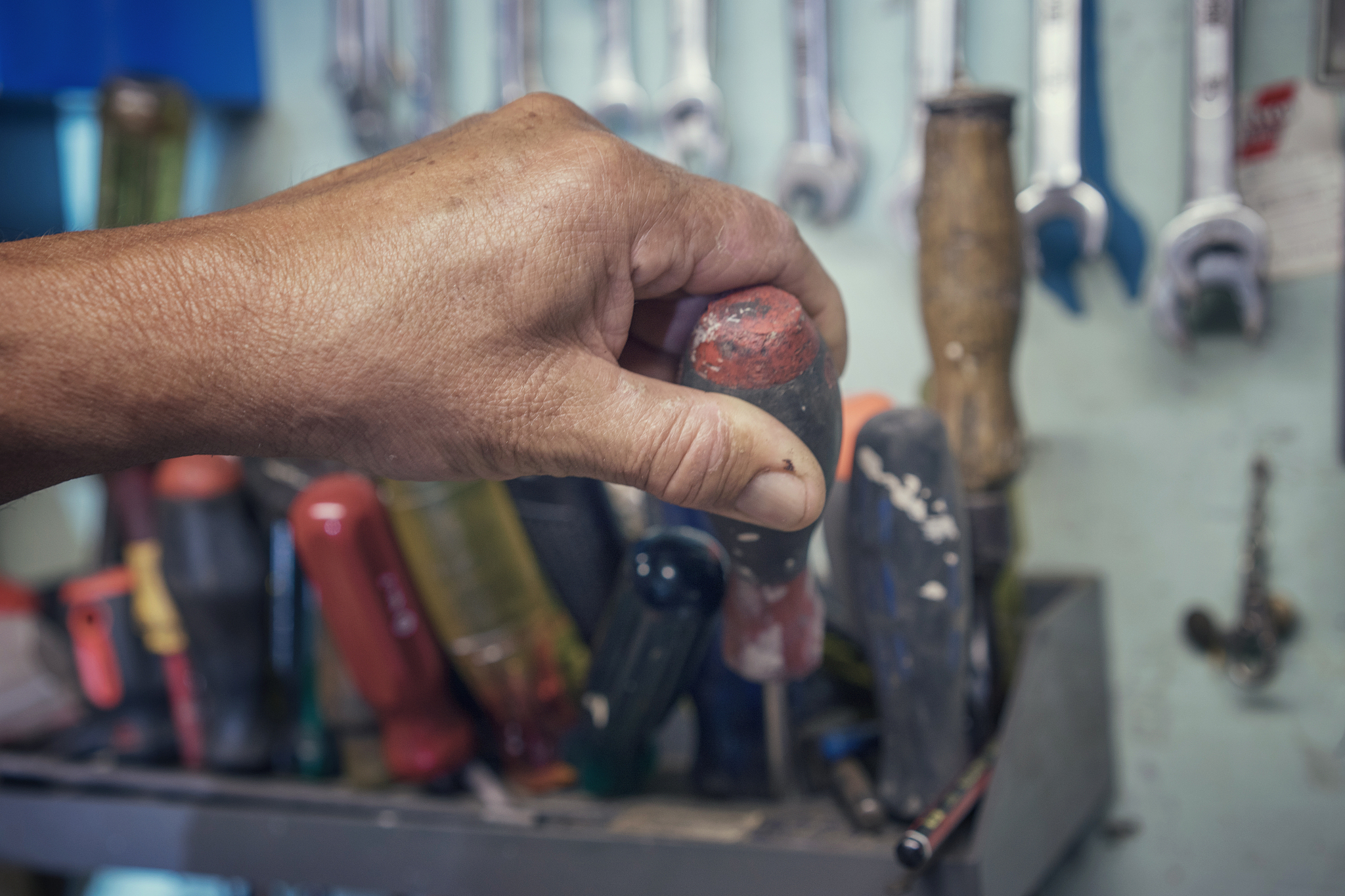 using hand tools