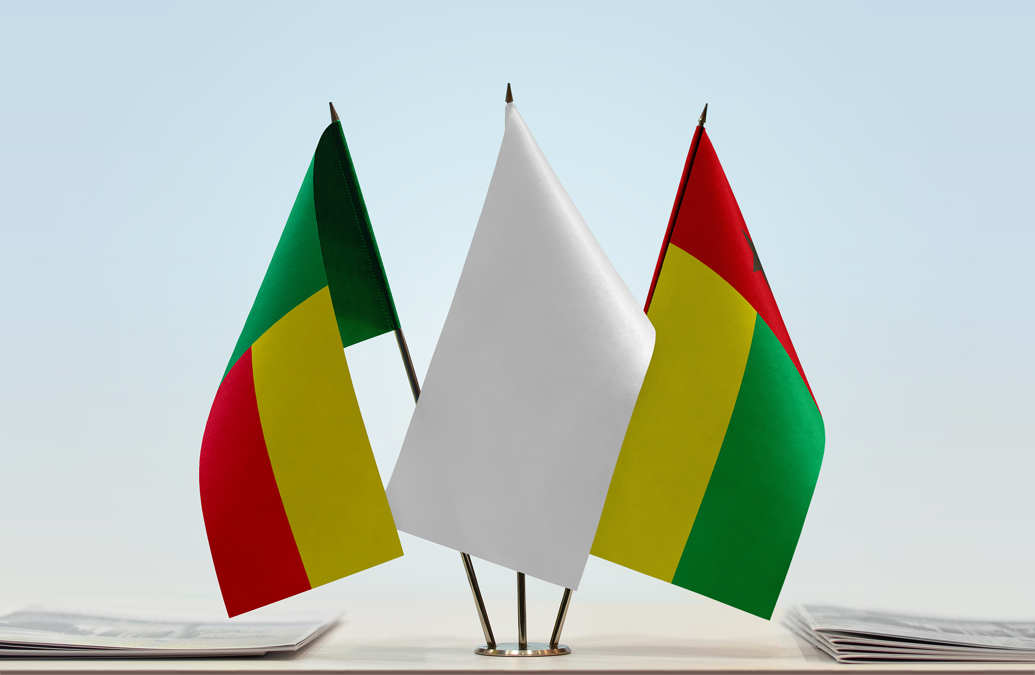 flags of benin and guinea-bissau