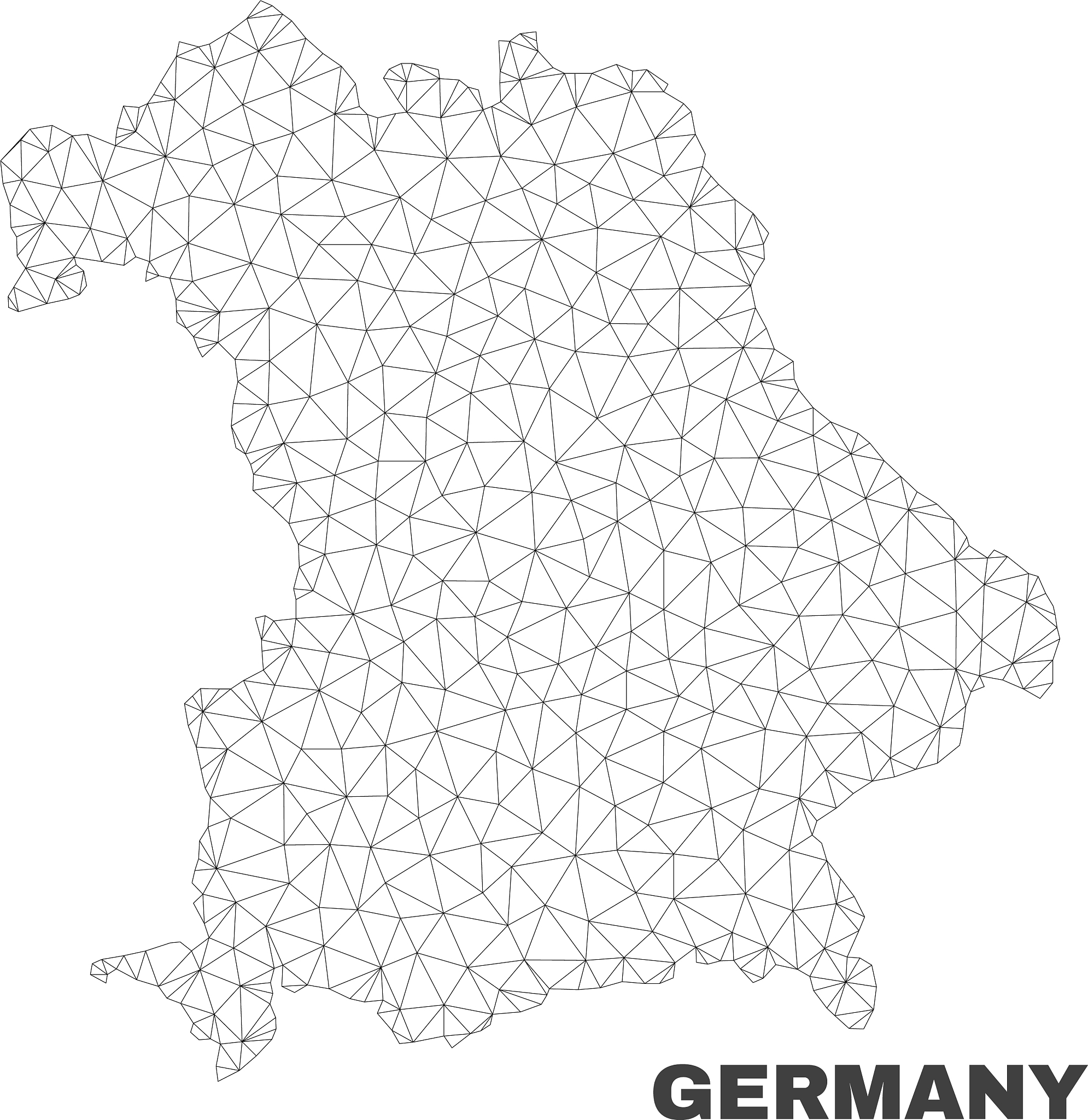 polygonal mesh germany map