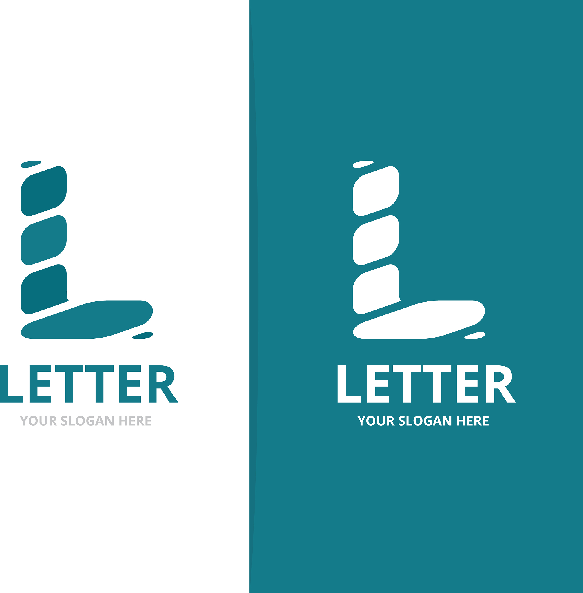 unique letter l logo design template