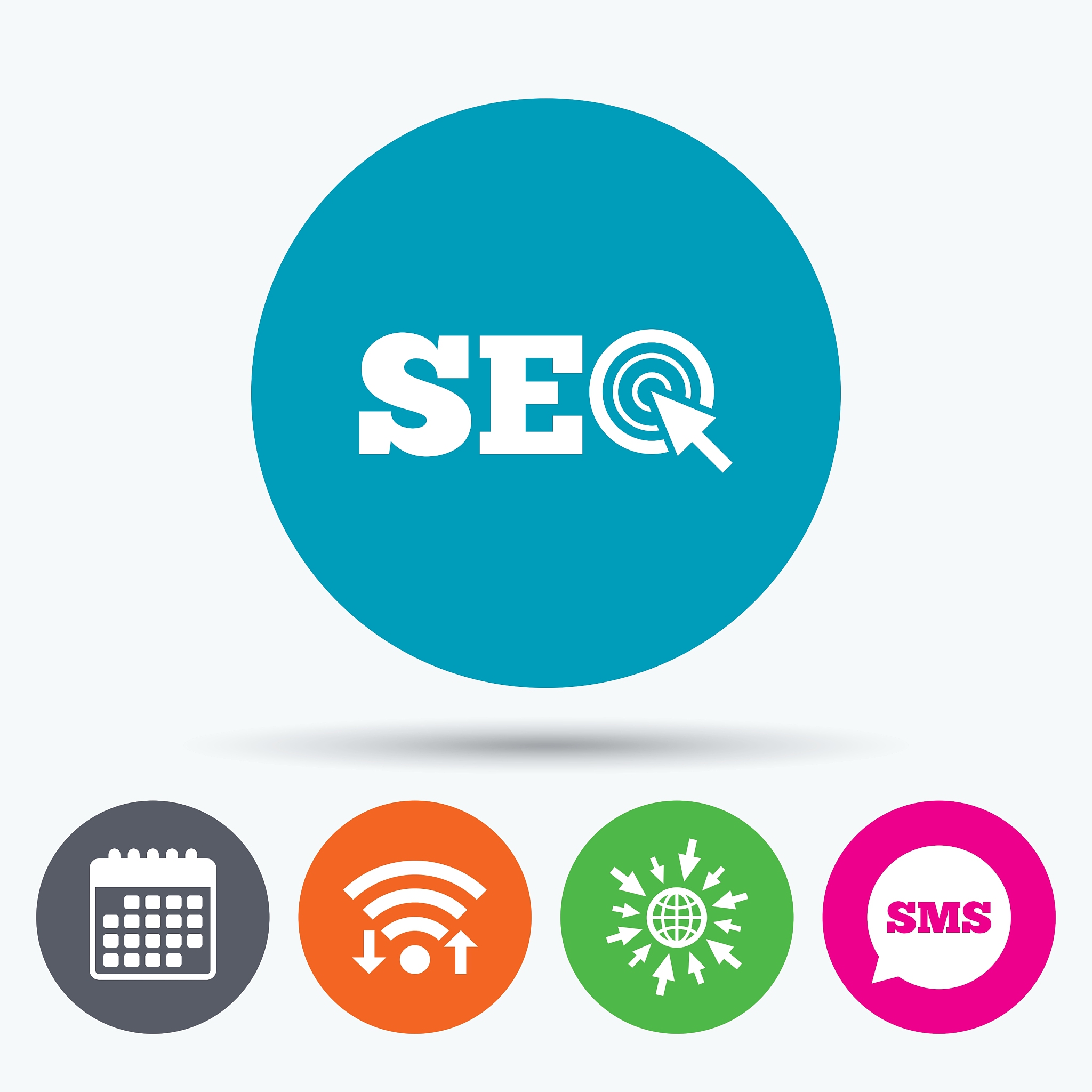 seo sign icon search engine optimization symbol