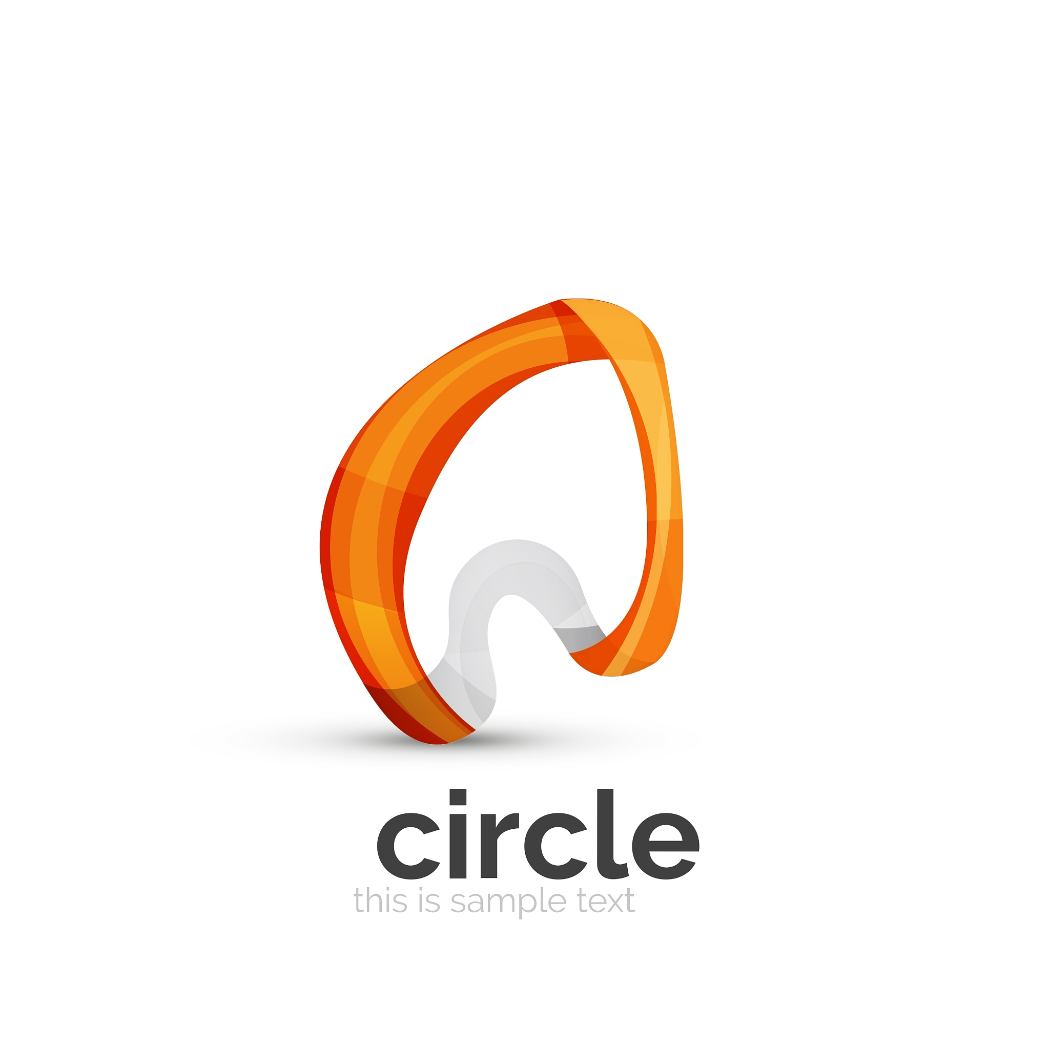 abstract swirly round logo template