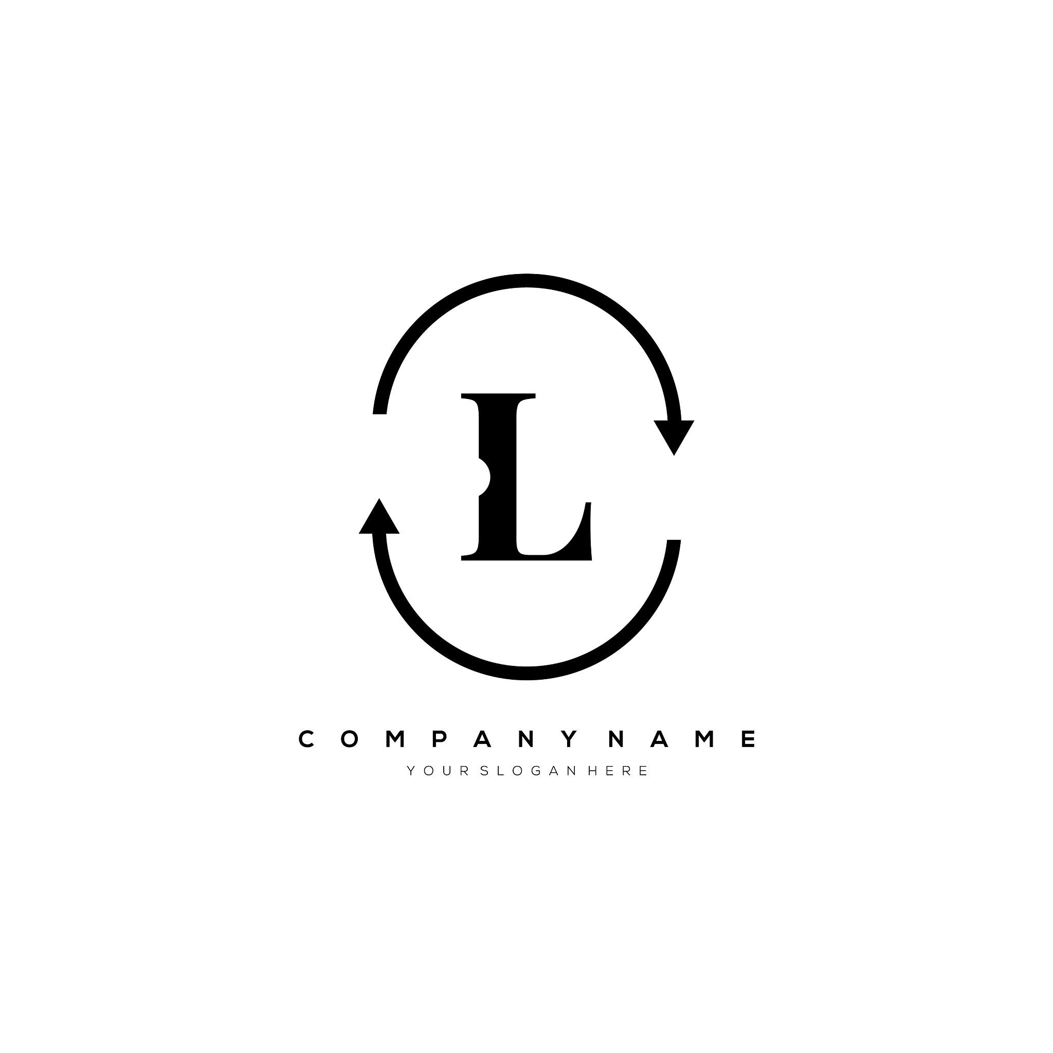 l letter logo template