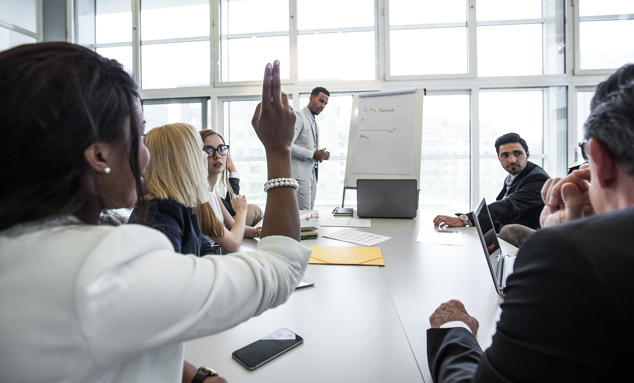 business people having a meeting in the board room