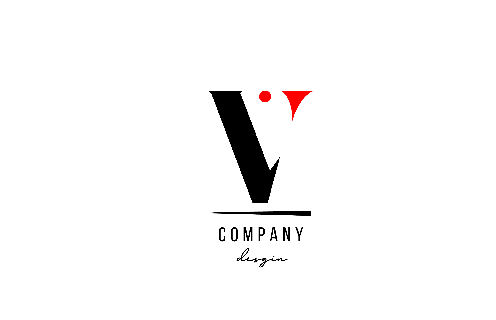 v letter logo alphabet design icon for company