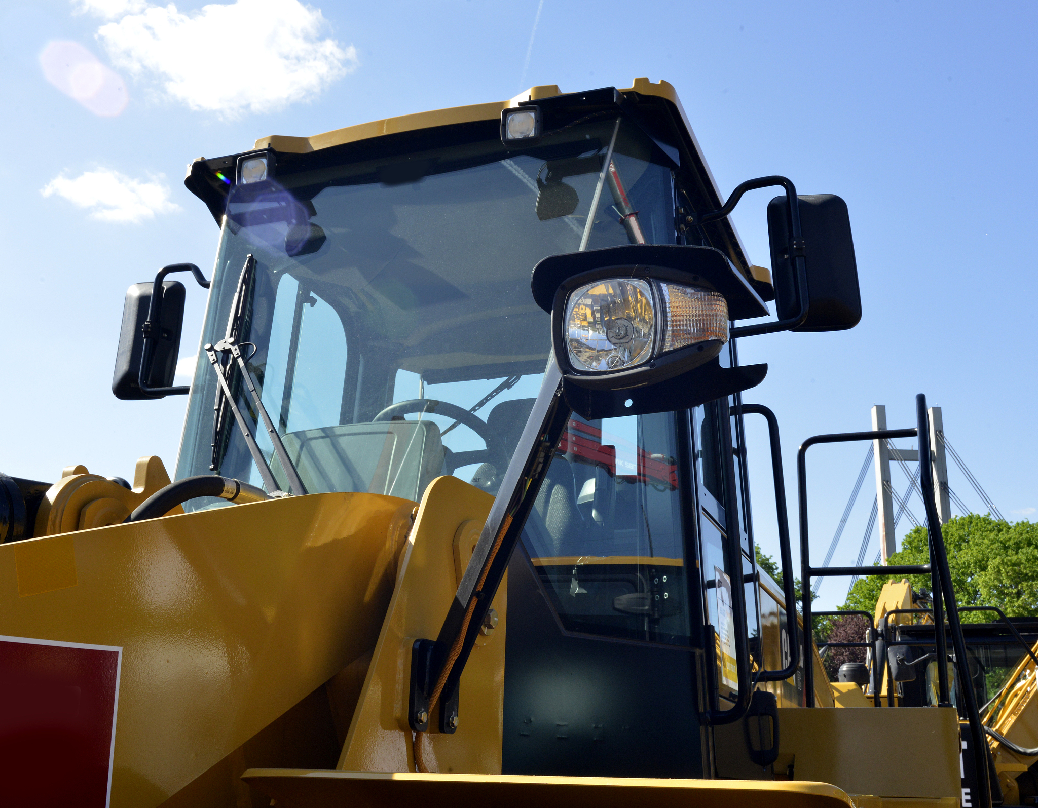 cabin of the bulldozer