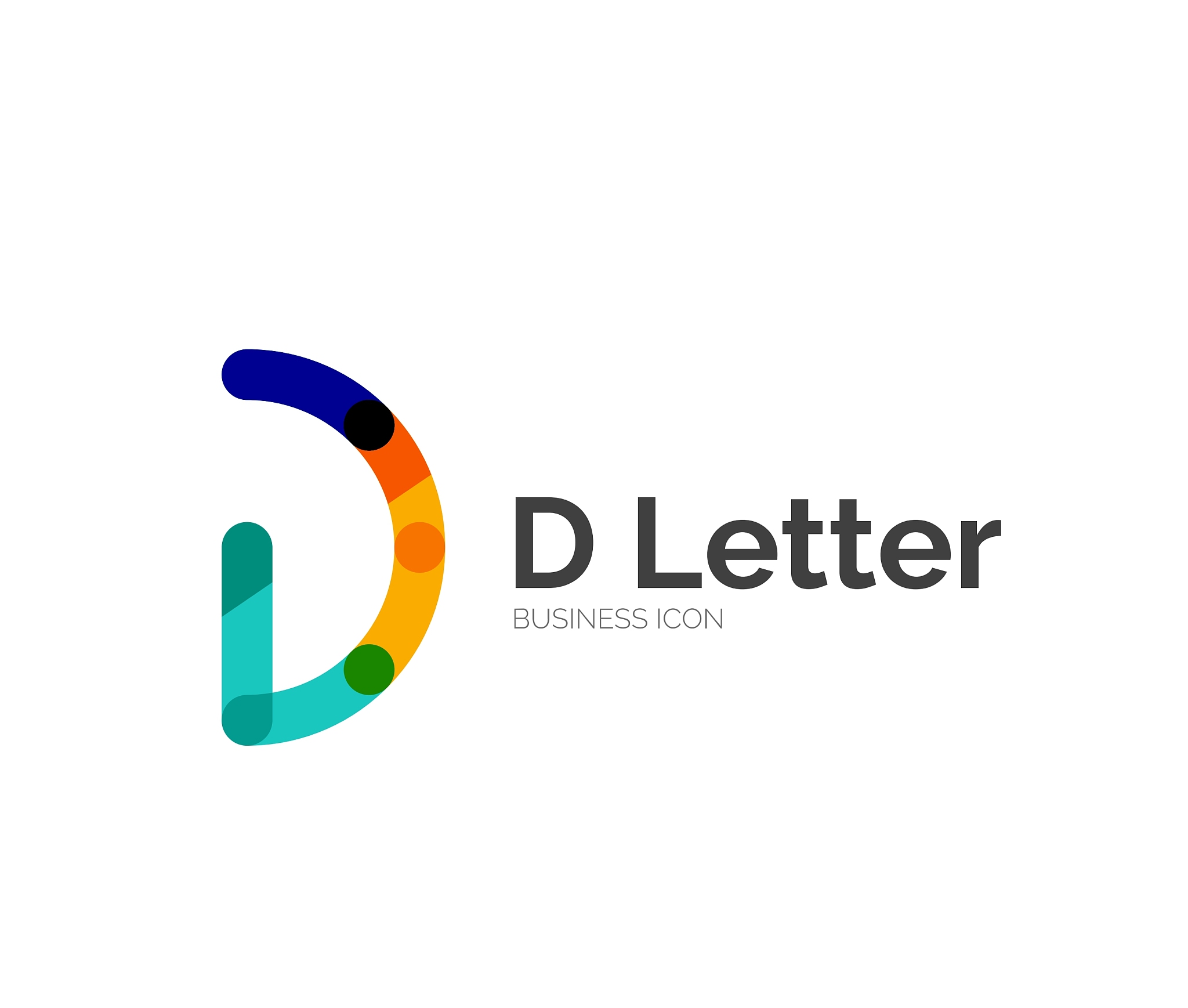 d letter logo minimal line design