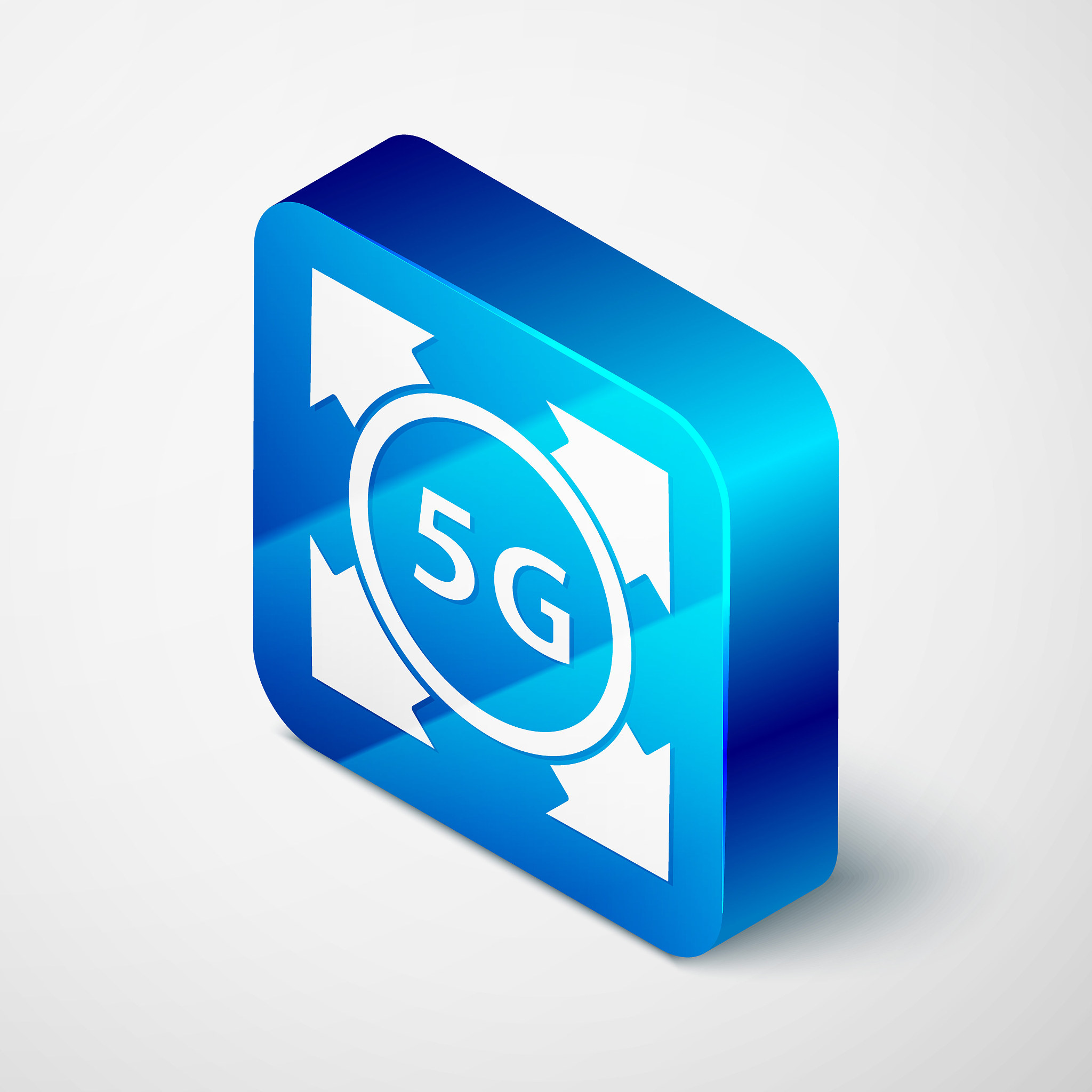 isometric 5g new wireless internet wifi connection icon isolated