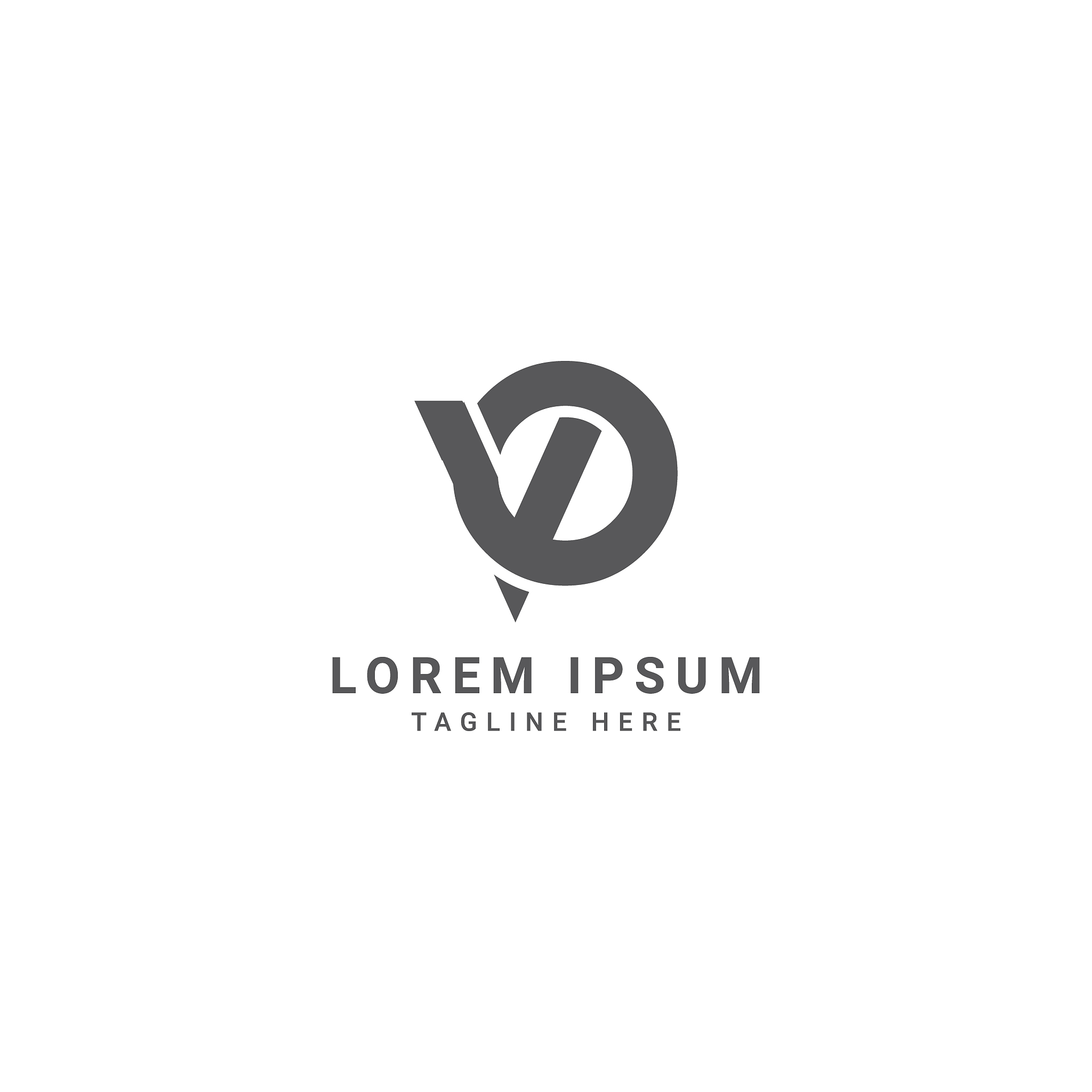 creative and modern letter vo logo design template .
