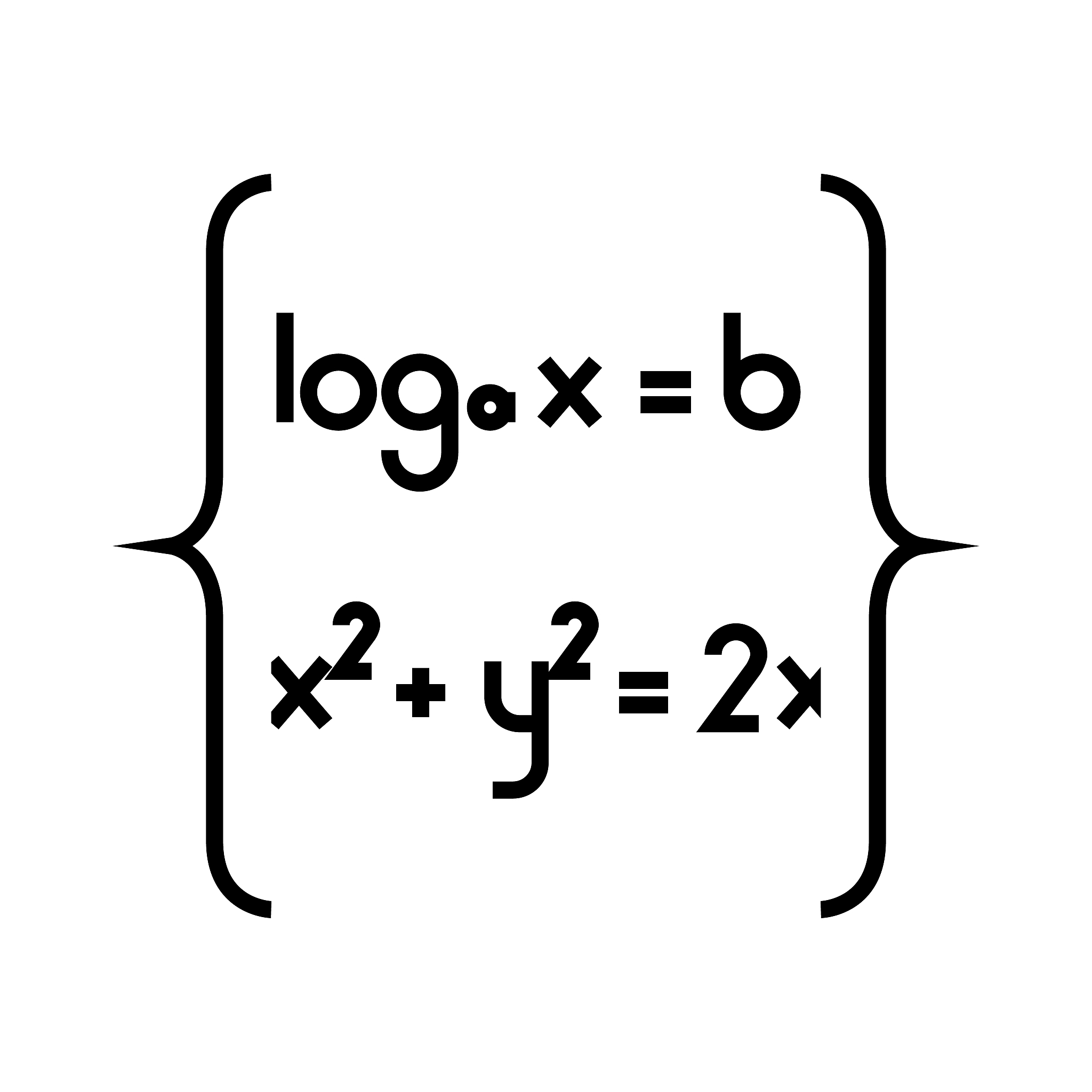 math functions line icon, concept sign, outline vector illustrat