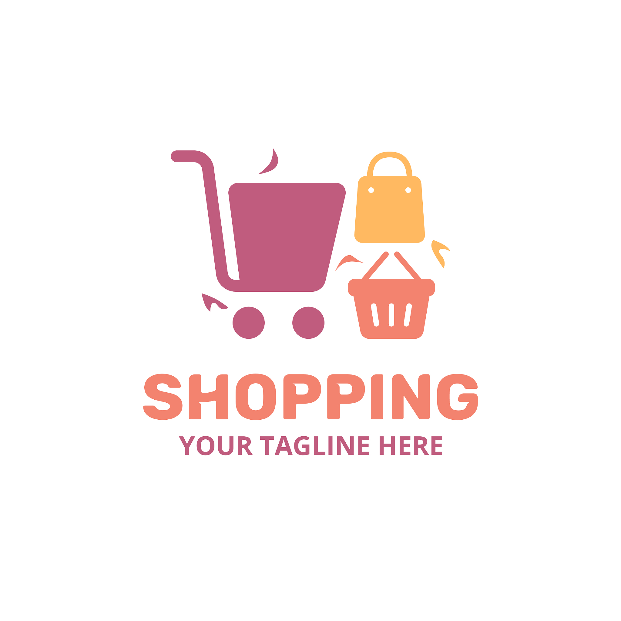 shopping logo template