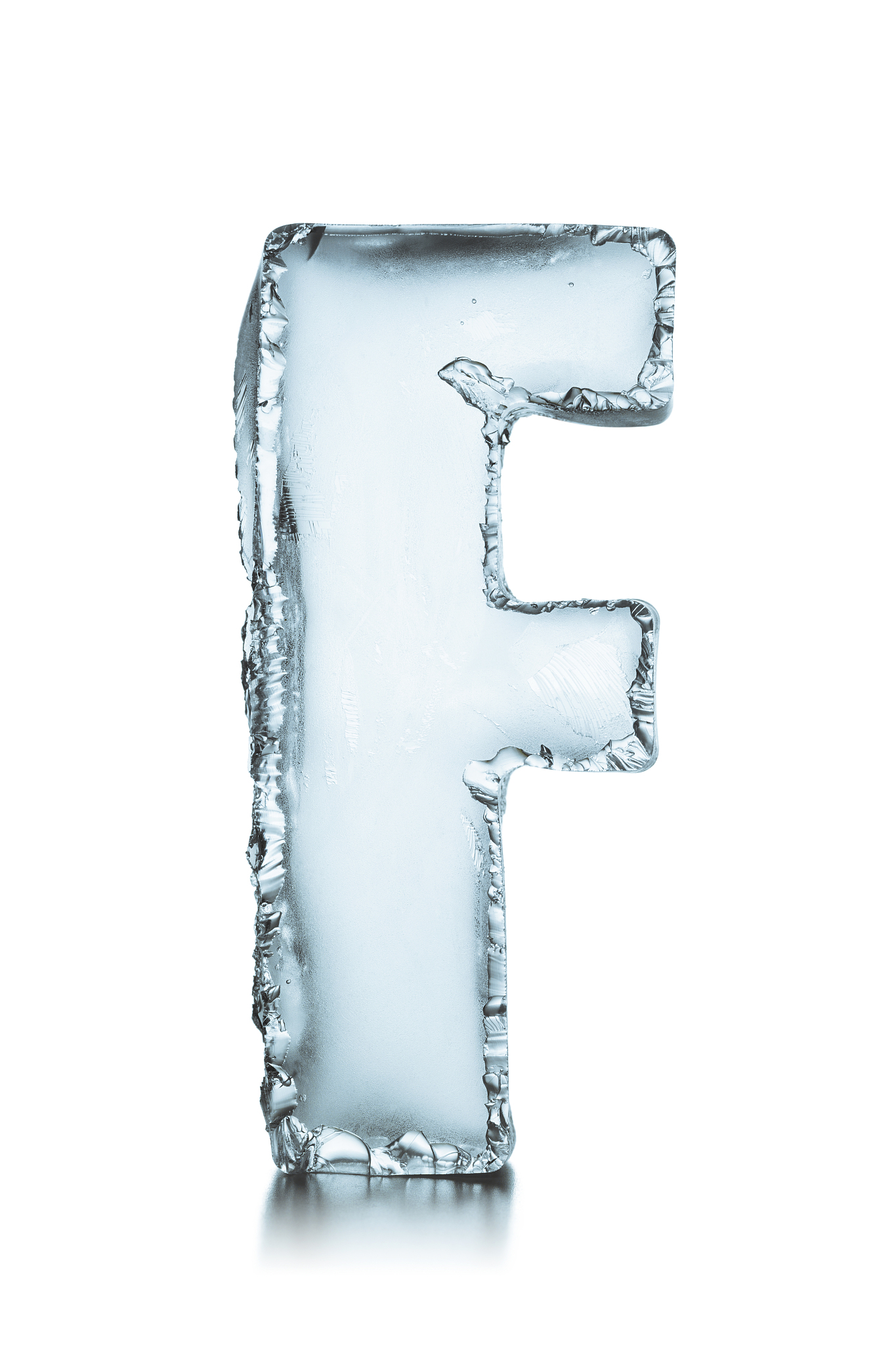 英文字母<strong>f</strong>,冻结的,冰,字母,块状,垂直画幅,寒冷,无人,白色背景,文字