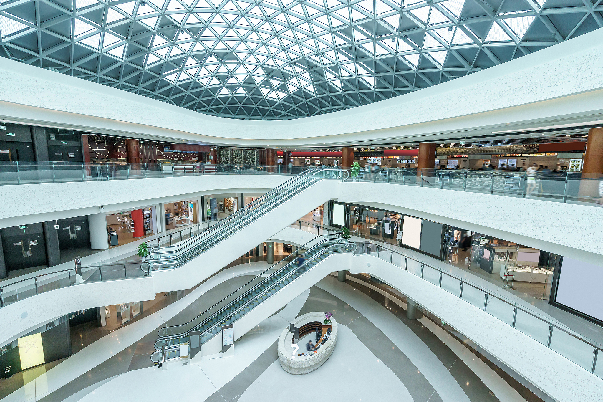 interior of modern shopping mall