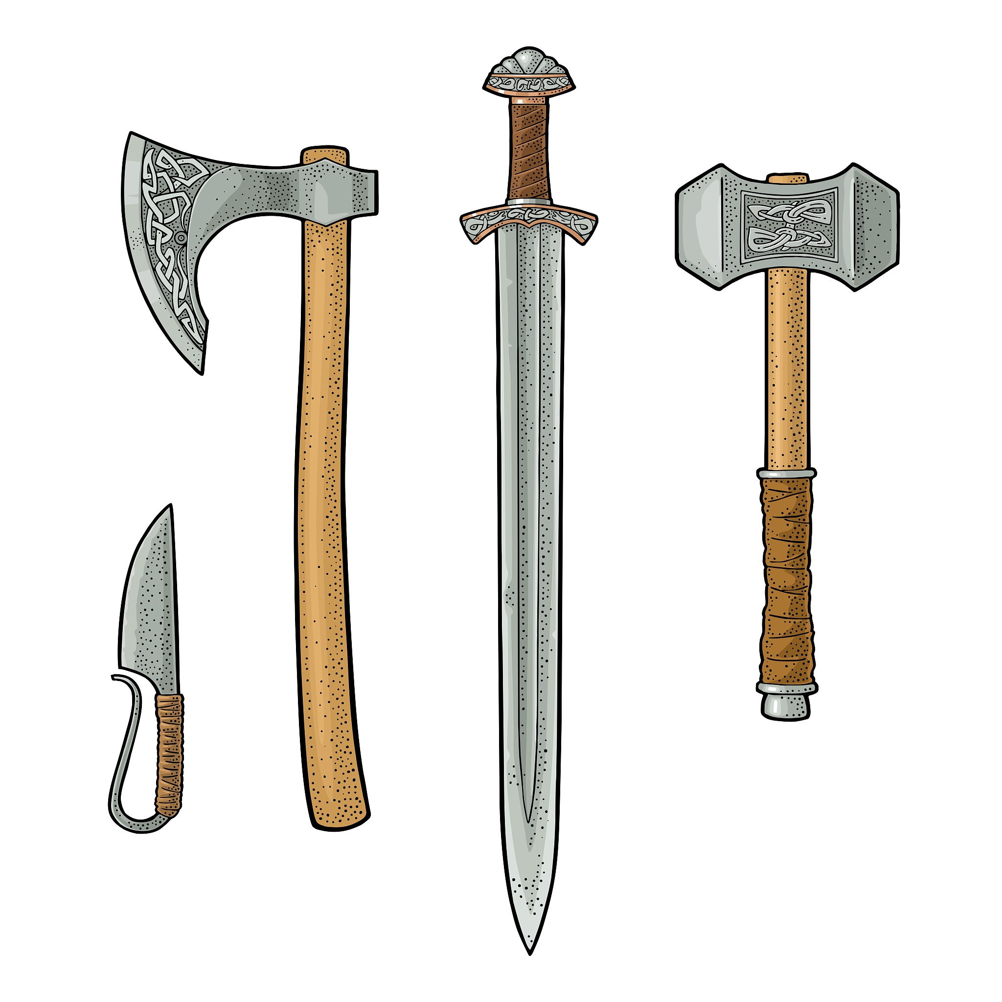 set edged weapons viking.
