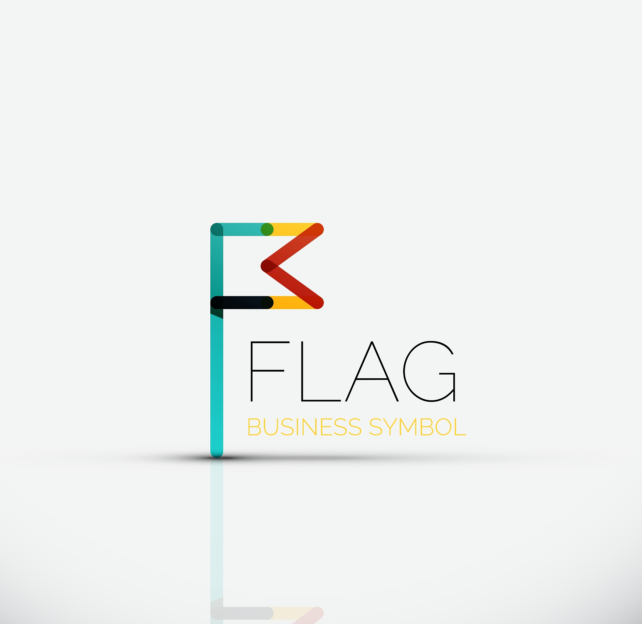 logo flag abstract linear geometric business icon