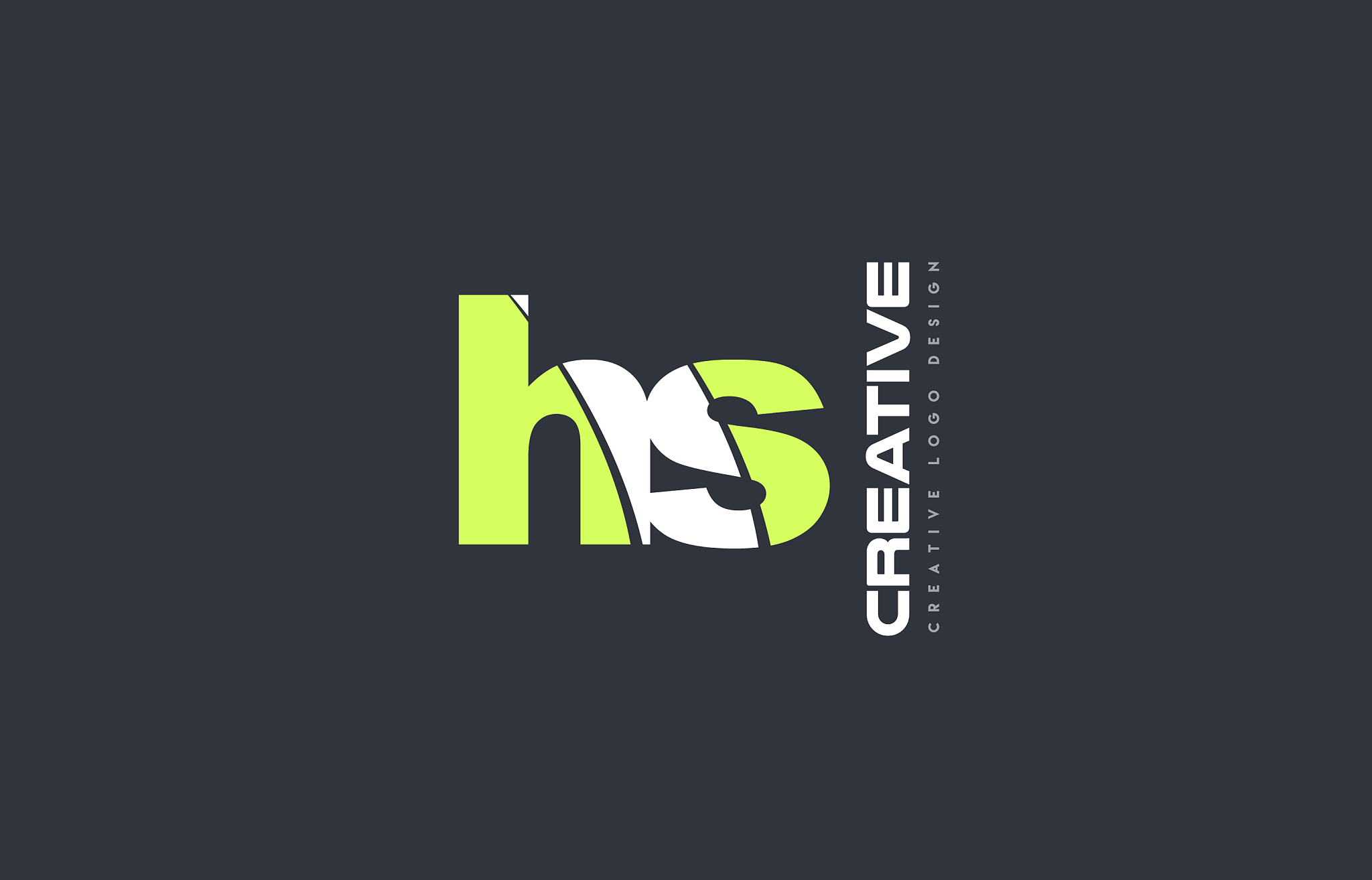 green letter hs h s combination logo icon company