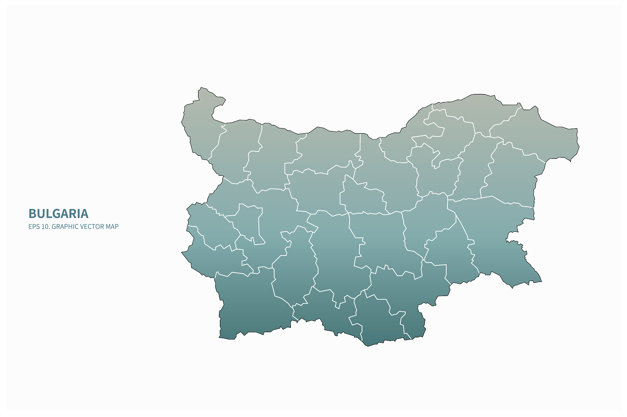 bulgaria map. vector map of bulgaria in balkans country