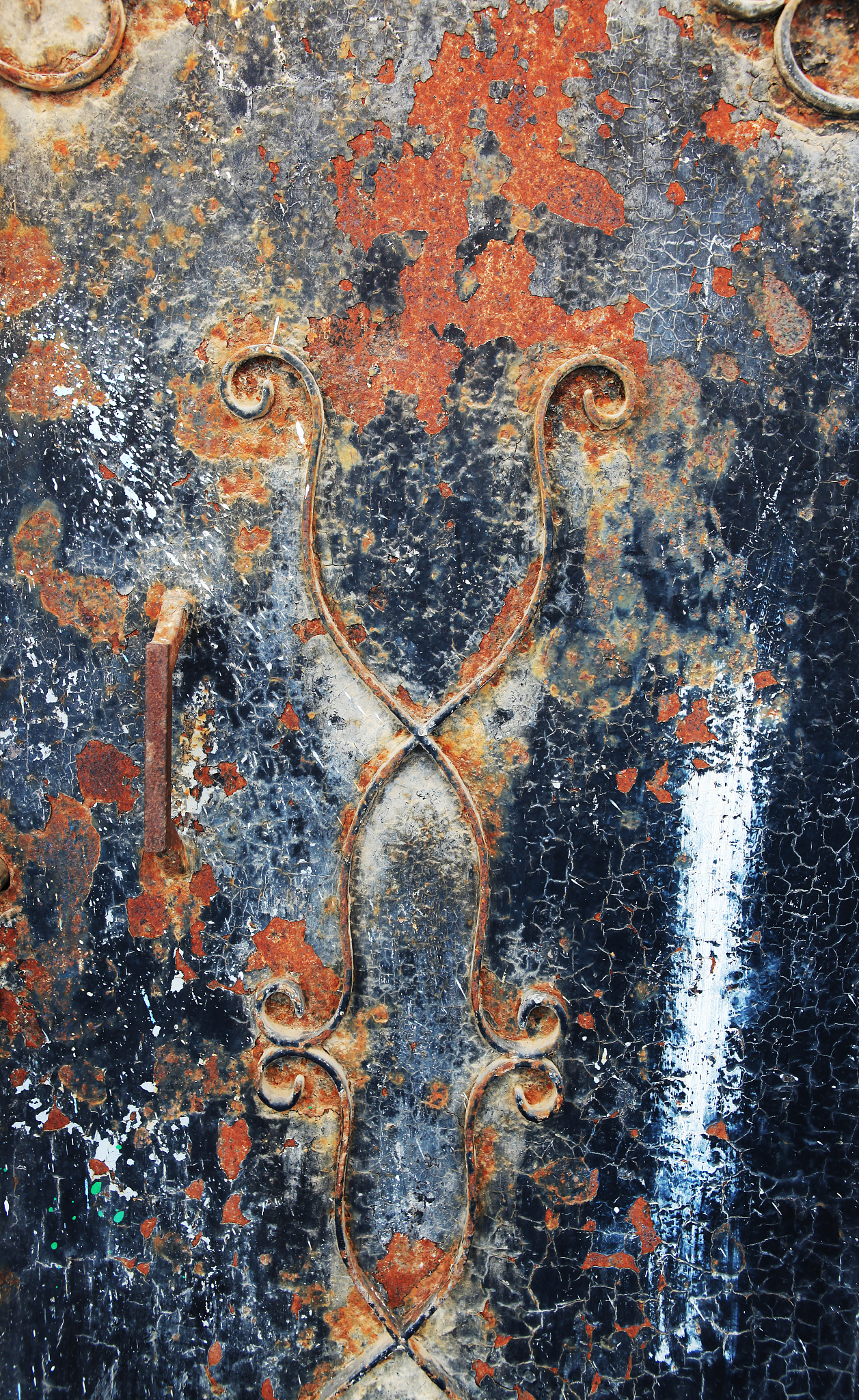 old rusty iron door in rabat morocco