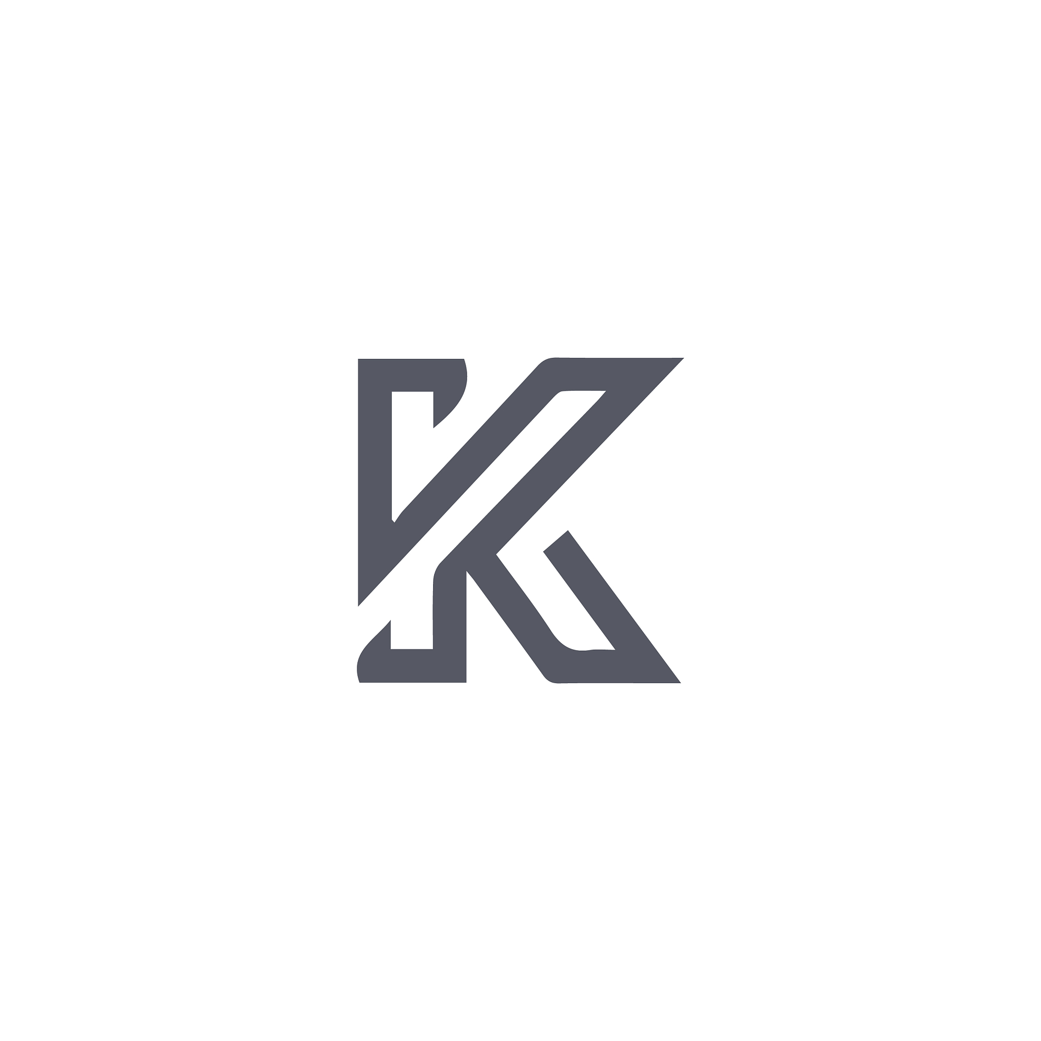 initial letter k logo design template
