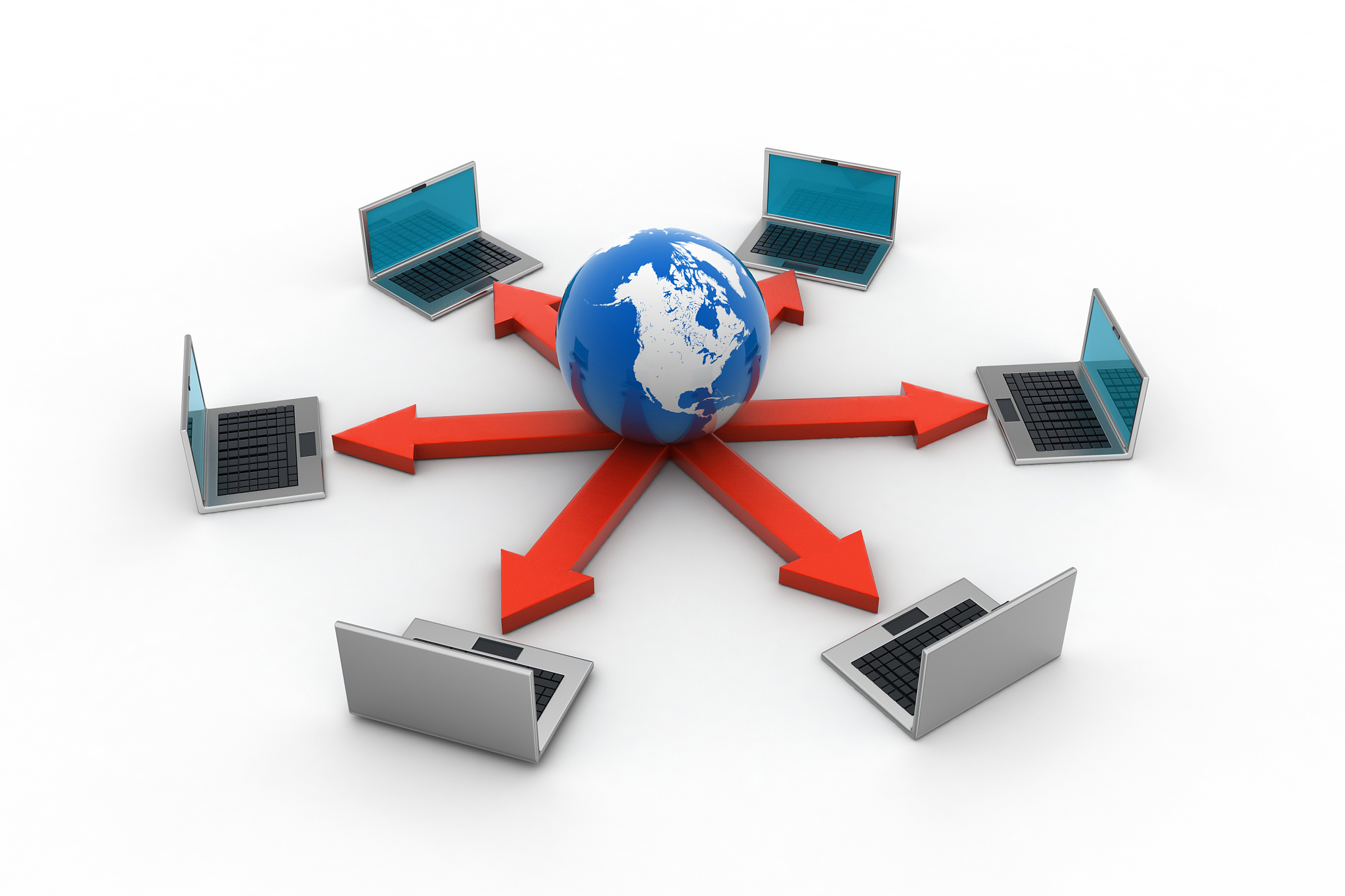 laptop computers around a world