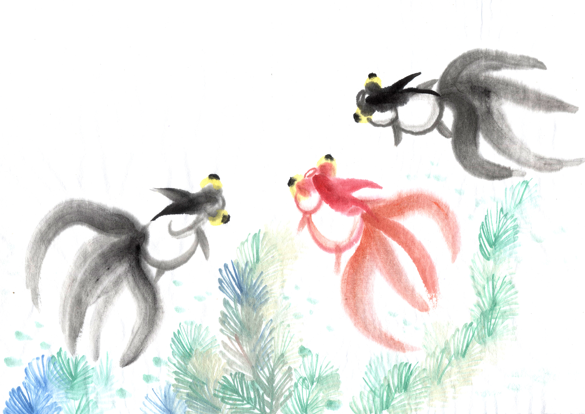 金鱼游水成语10个