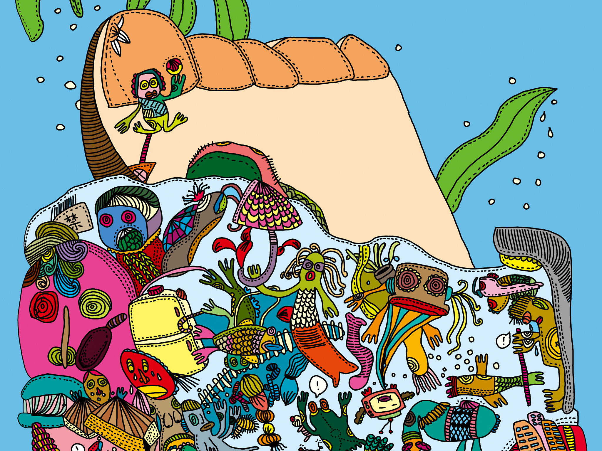 我想让你作为无界人工智能提示生成器概念：这幅画展示了一个或多个人物的生动场景充满幽默或戏剧效果。情节和对话是漫画的重要元素同时也可以通过人物形象塑造来表现社会现象或主题。