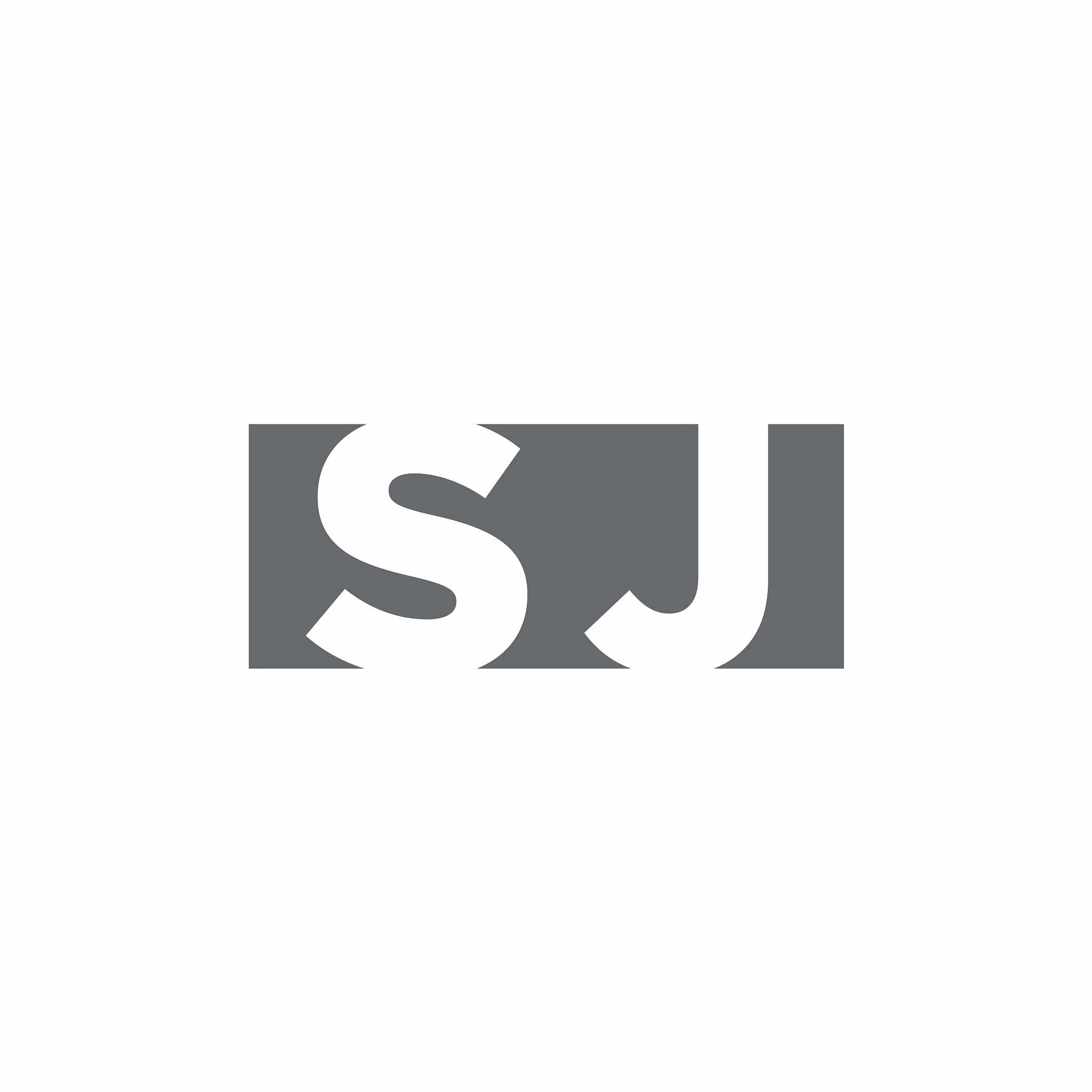 sj logo monogram with negative space style design
