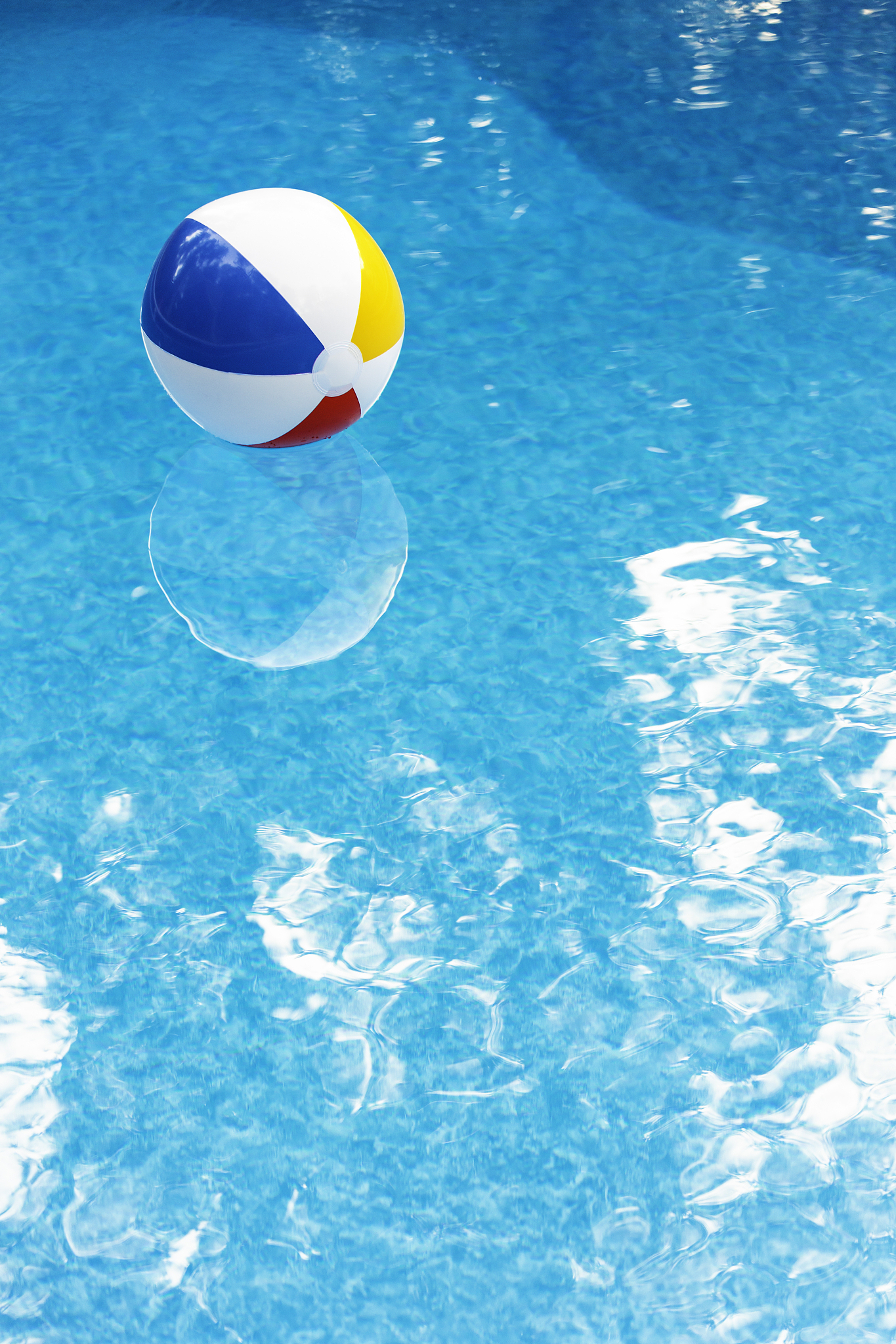 summer fun beach ball in pool