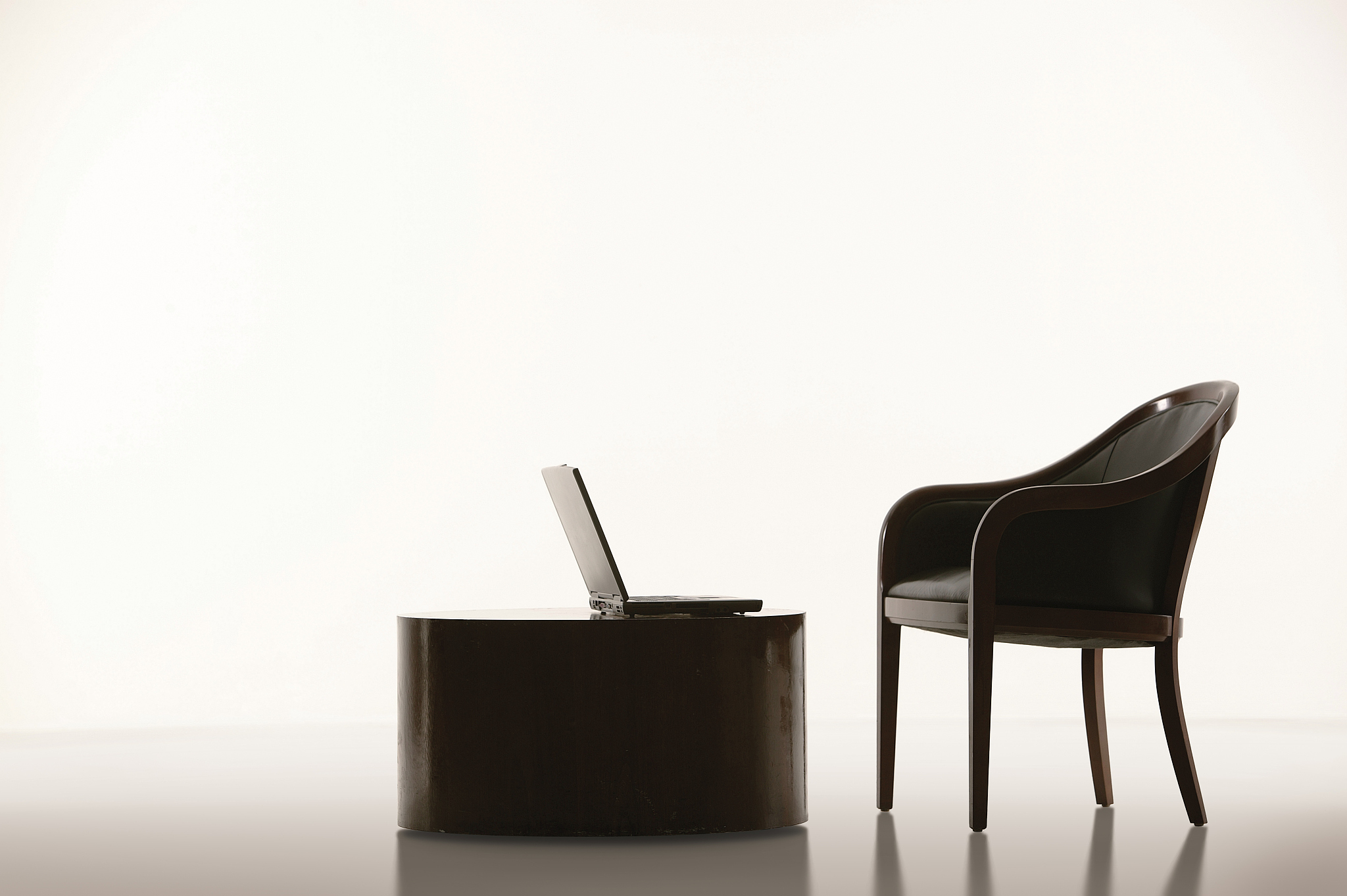 chair and laptop computer