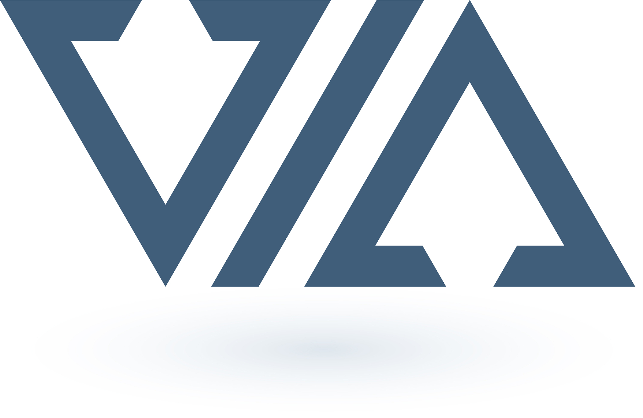 geometric triangle letter av logo design arrows