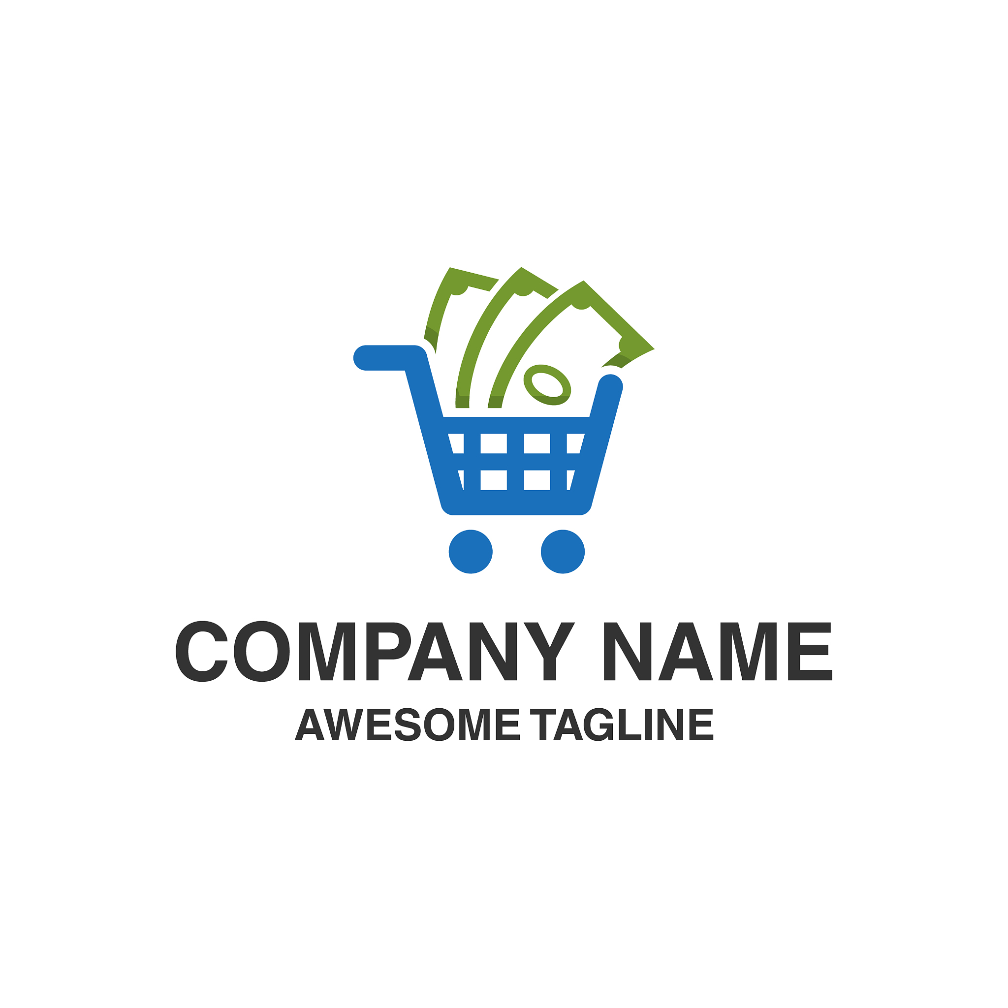 shopping money logo financial shop icon logo