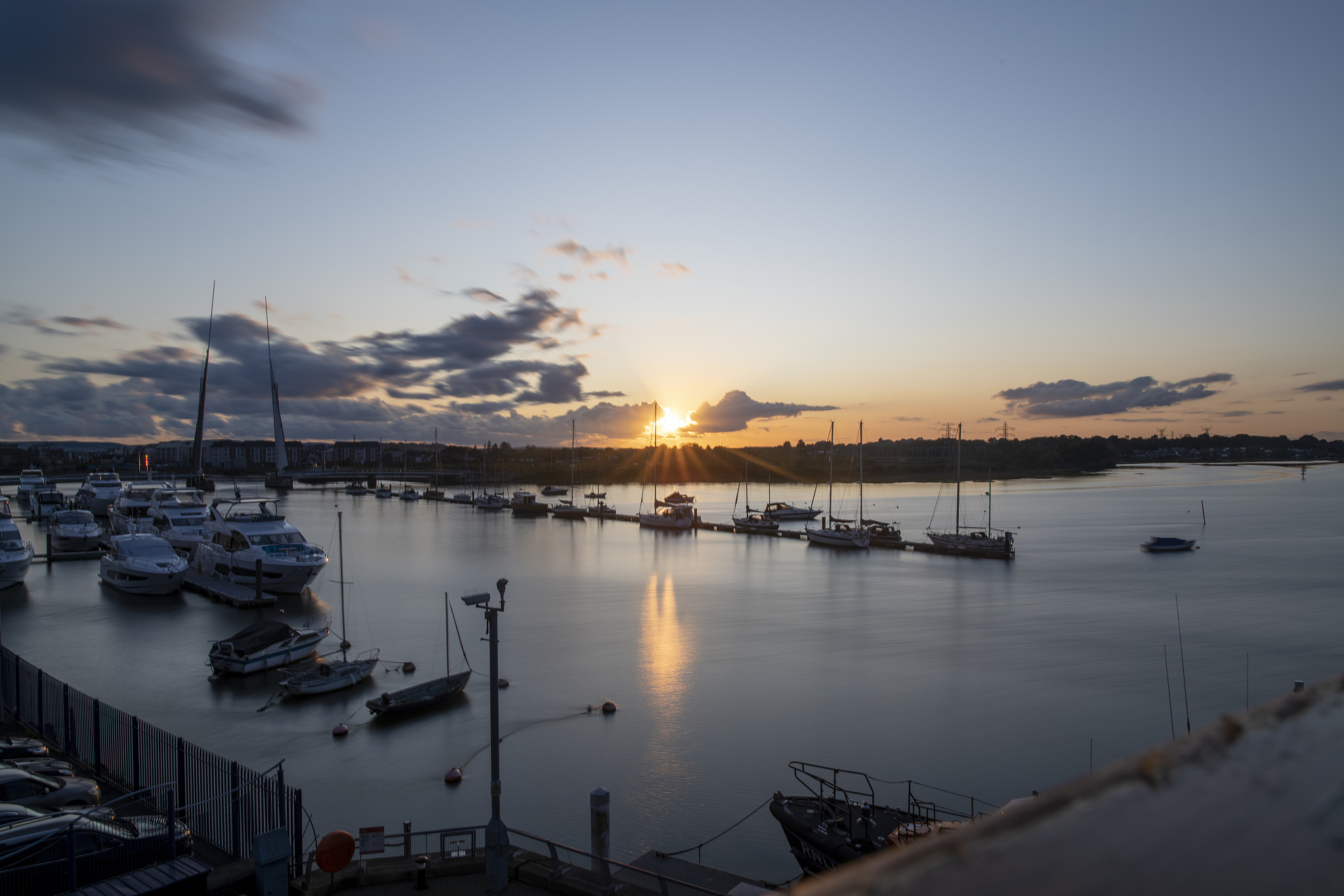 poole harbour october evening