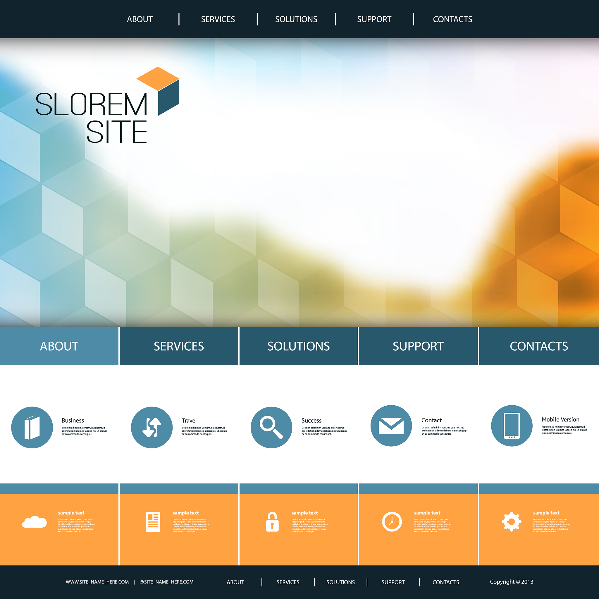 one page website template