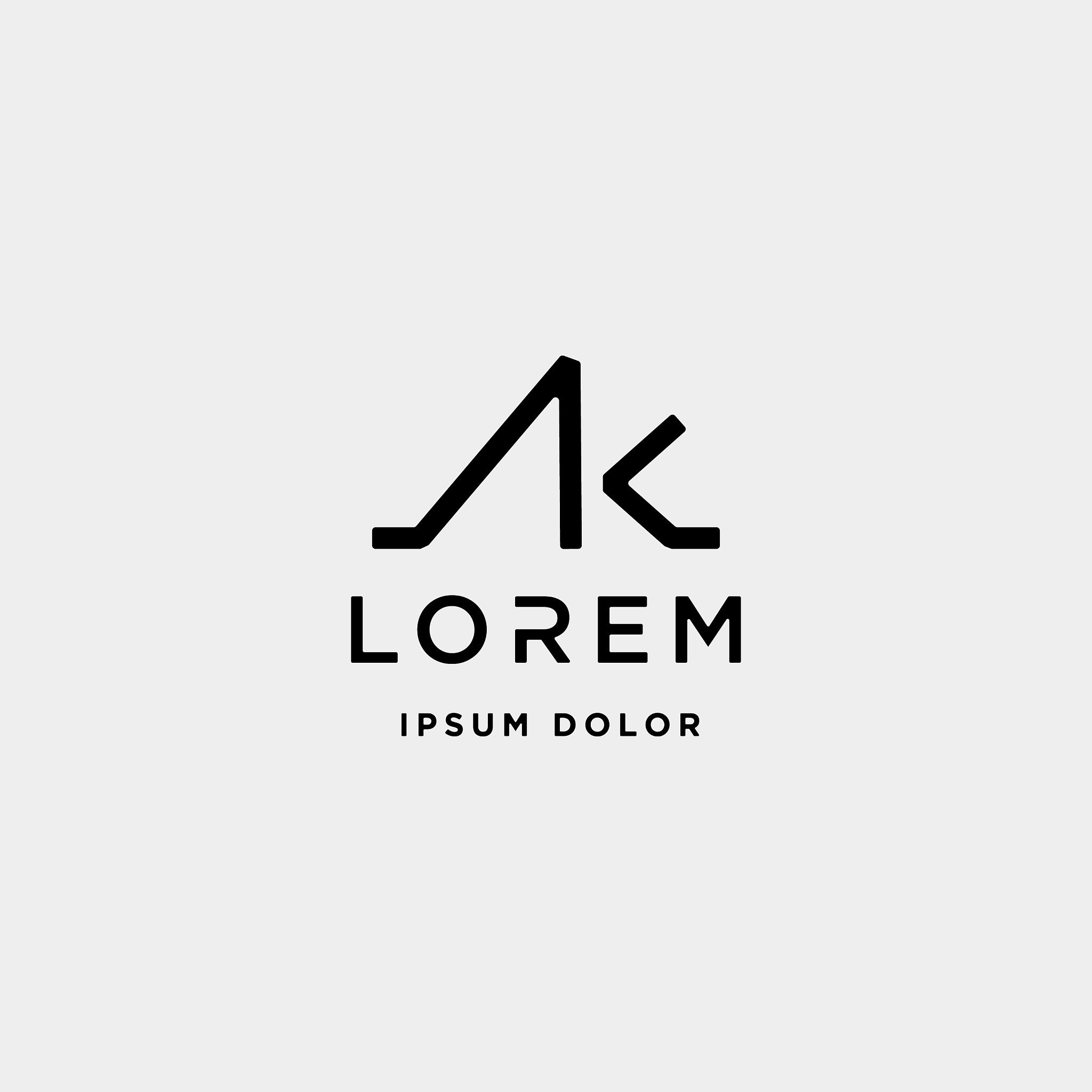 ak k letter linked luxury premium logo